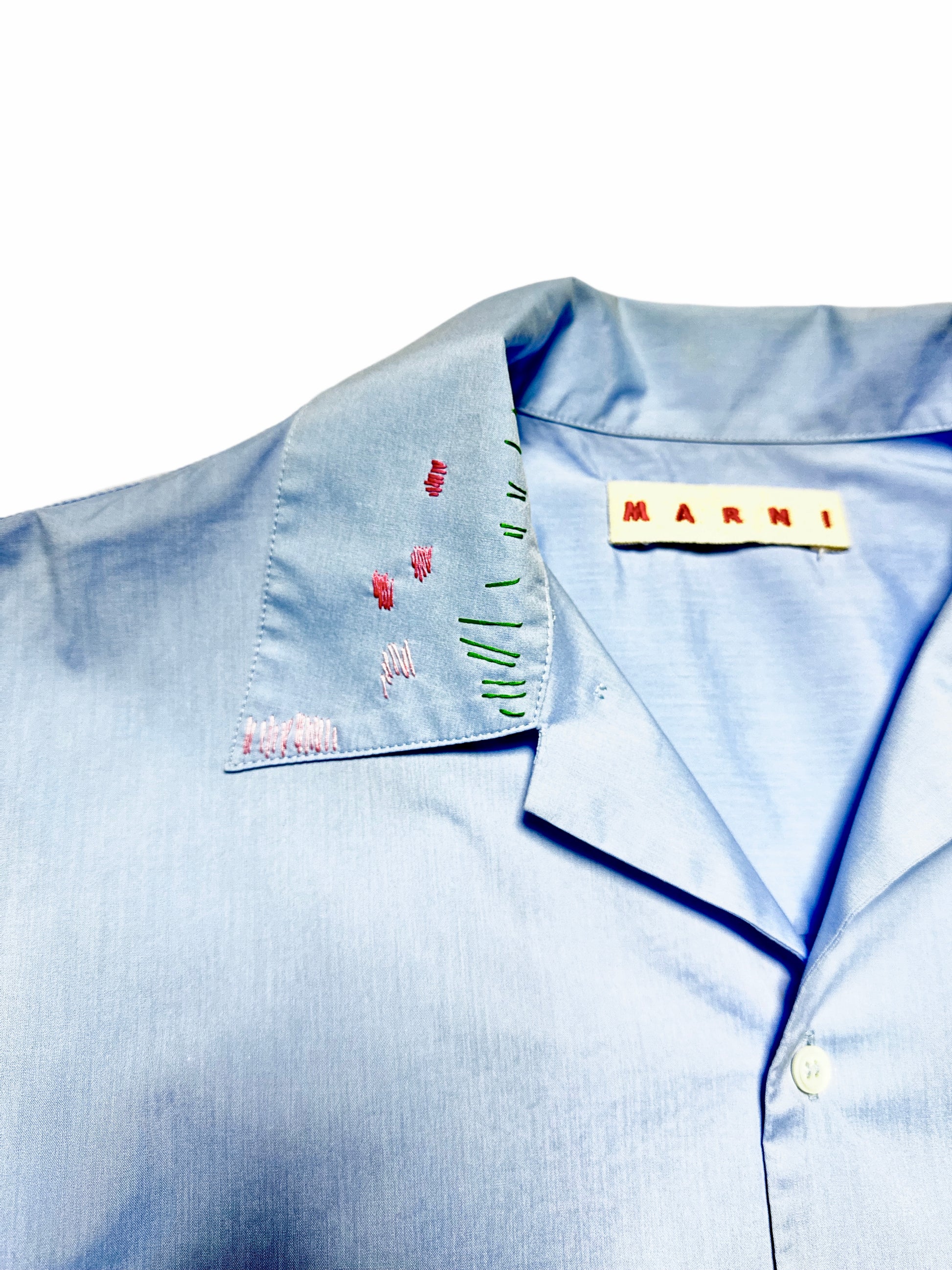 Marni Workwear Cotton Blue Shirt