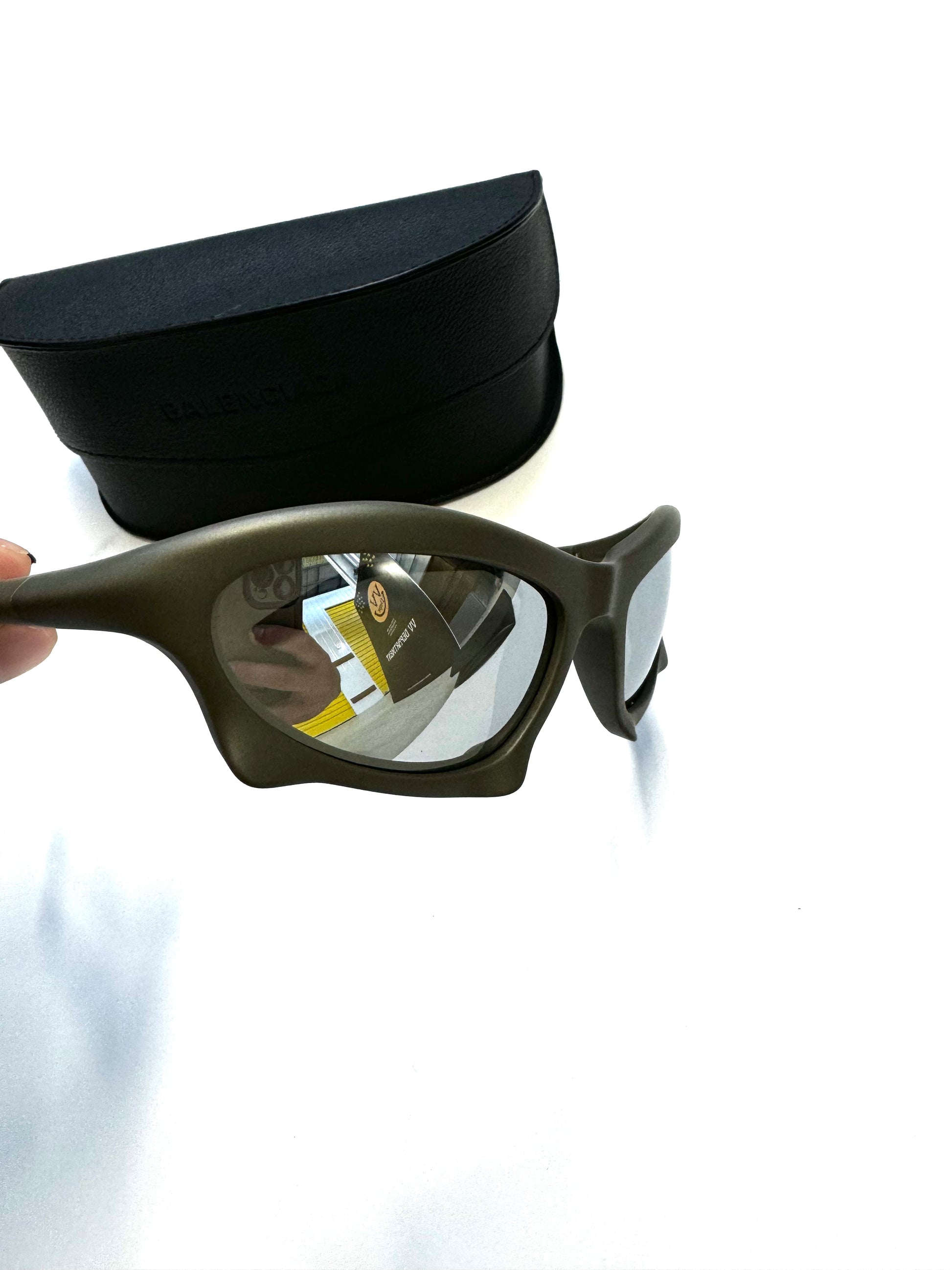 Balenciaga Olive Green Sunglasses