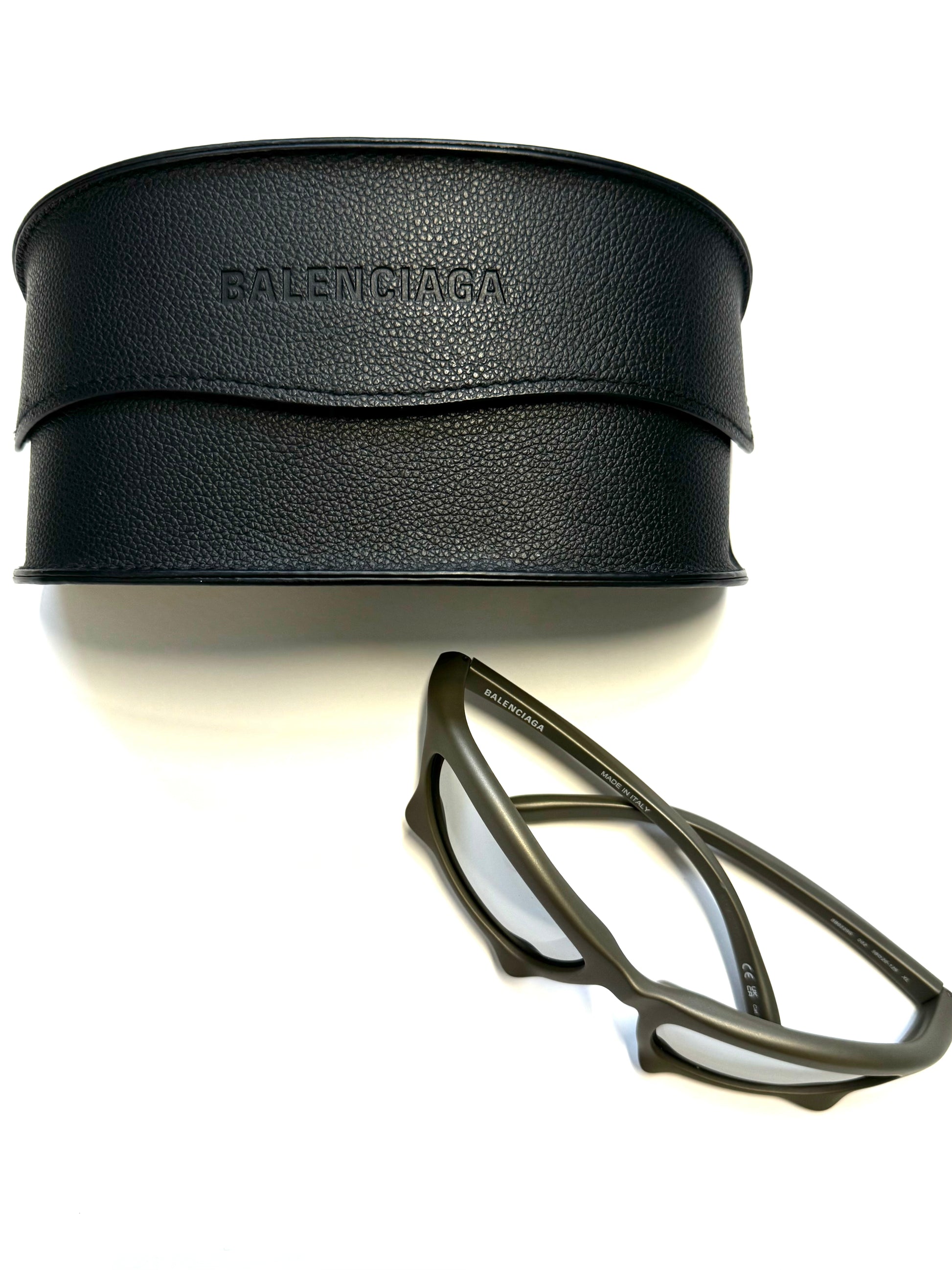 Balenciaga Olive Green Sunglasses