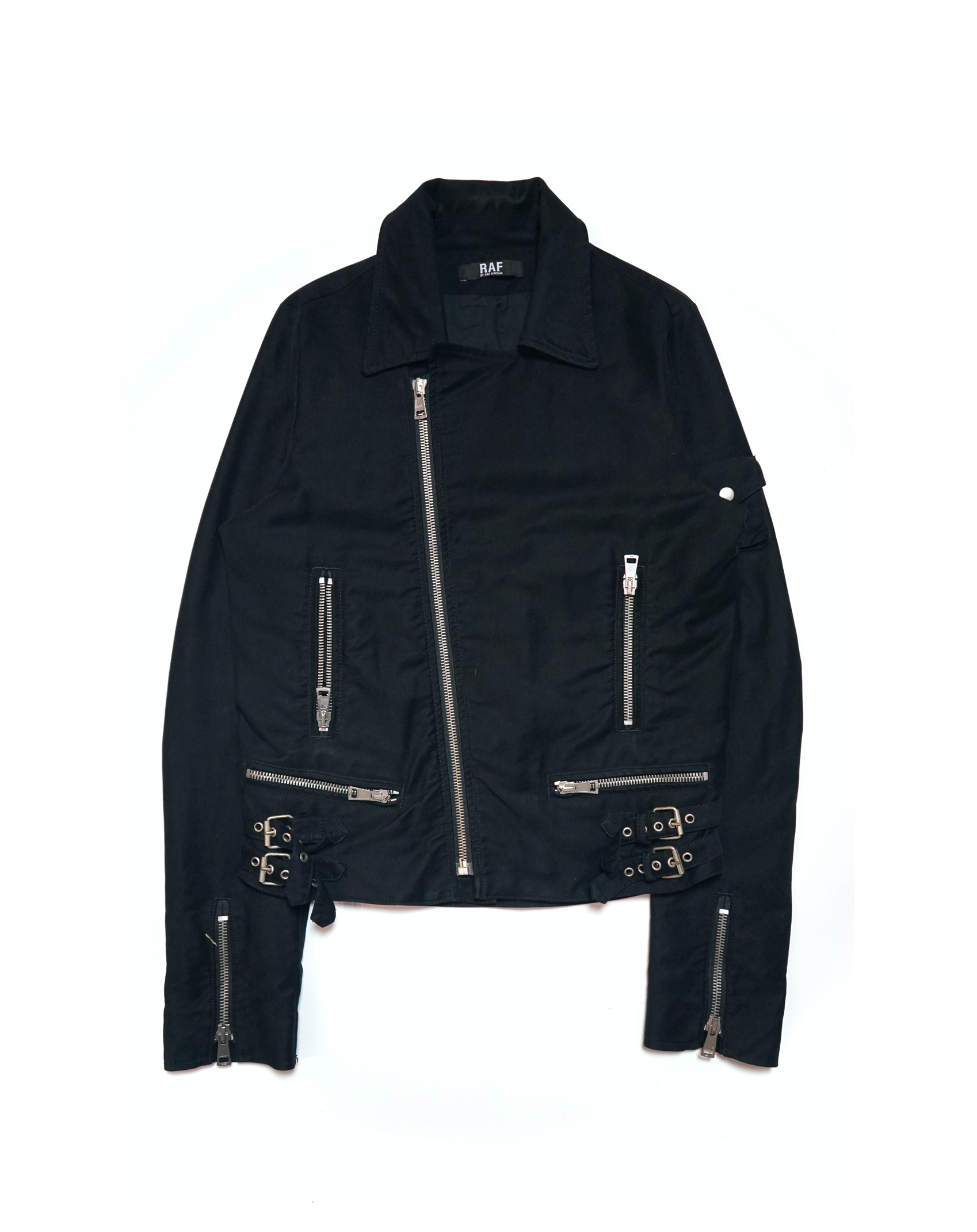 Raf Simons Embossed Cotton Biker Jacket
