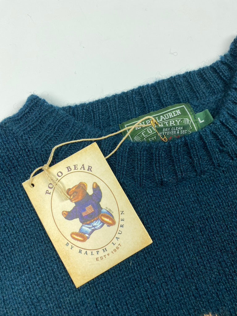 Polo Bear Country Ski Knitwear 90s