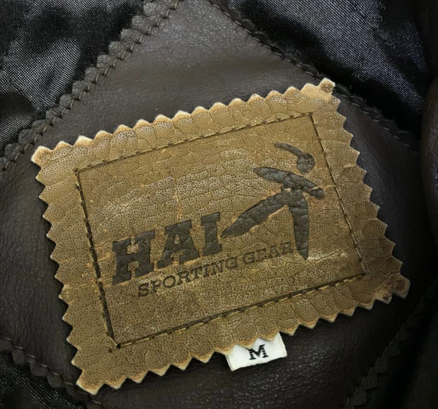 Issey Miyake Hai Sporting Gear Leather varsity jacket