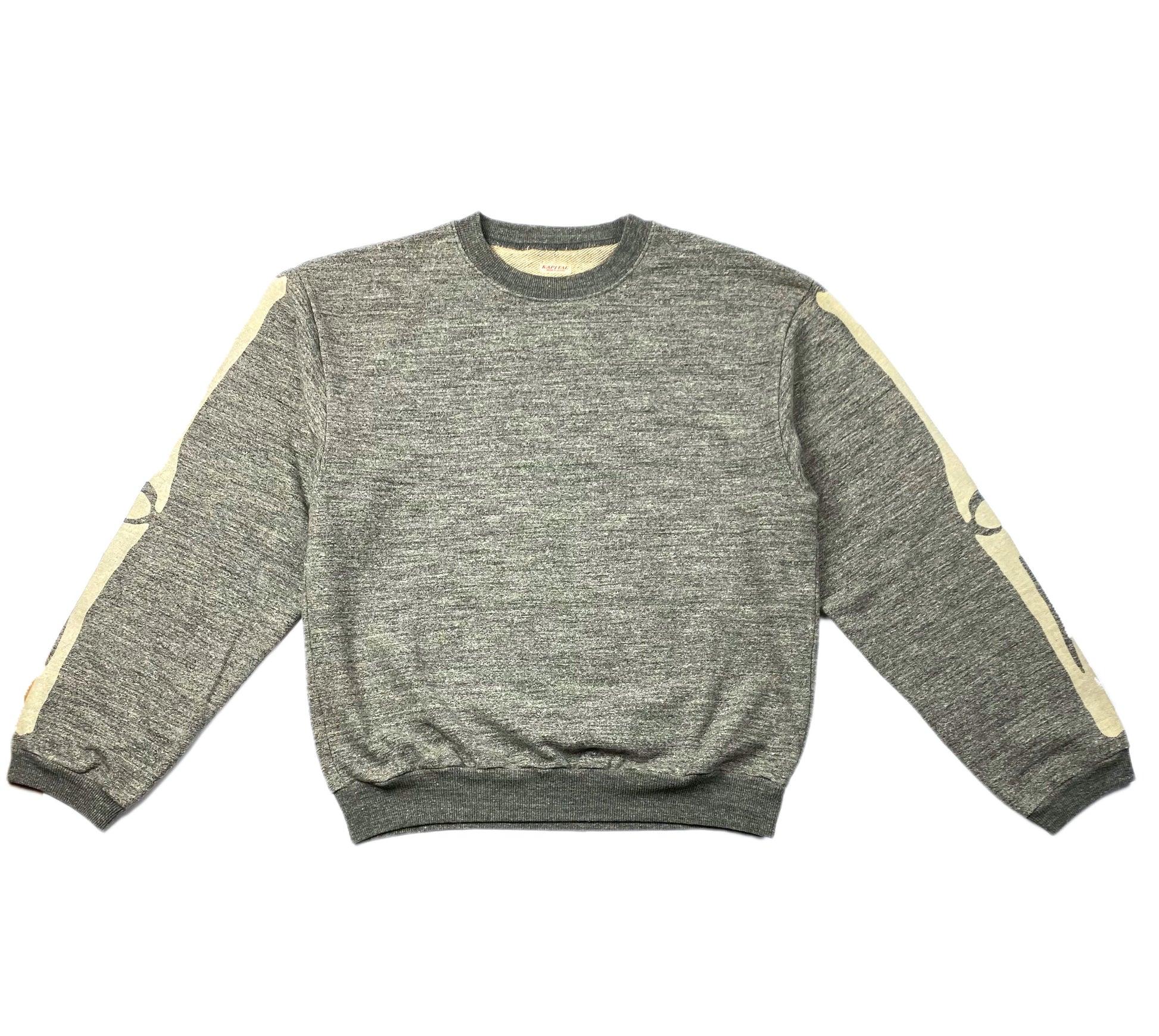 Kapital Skeleton Bone Heather Grey Crewneck