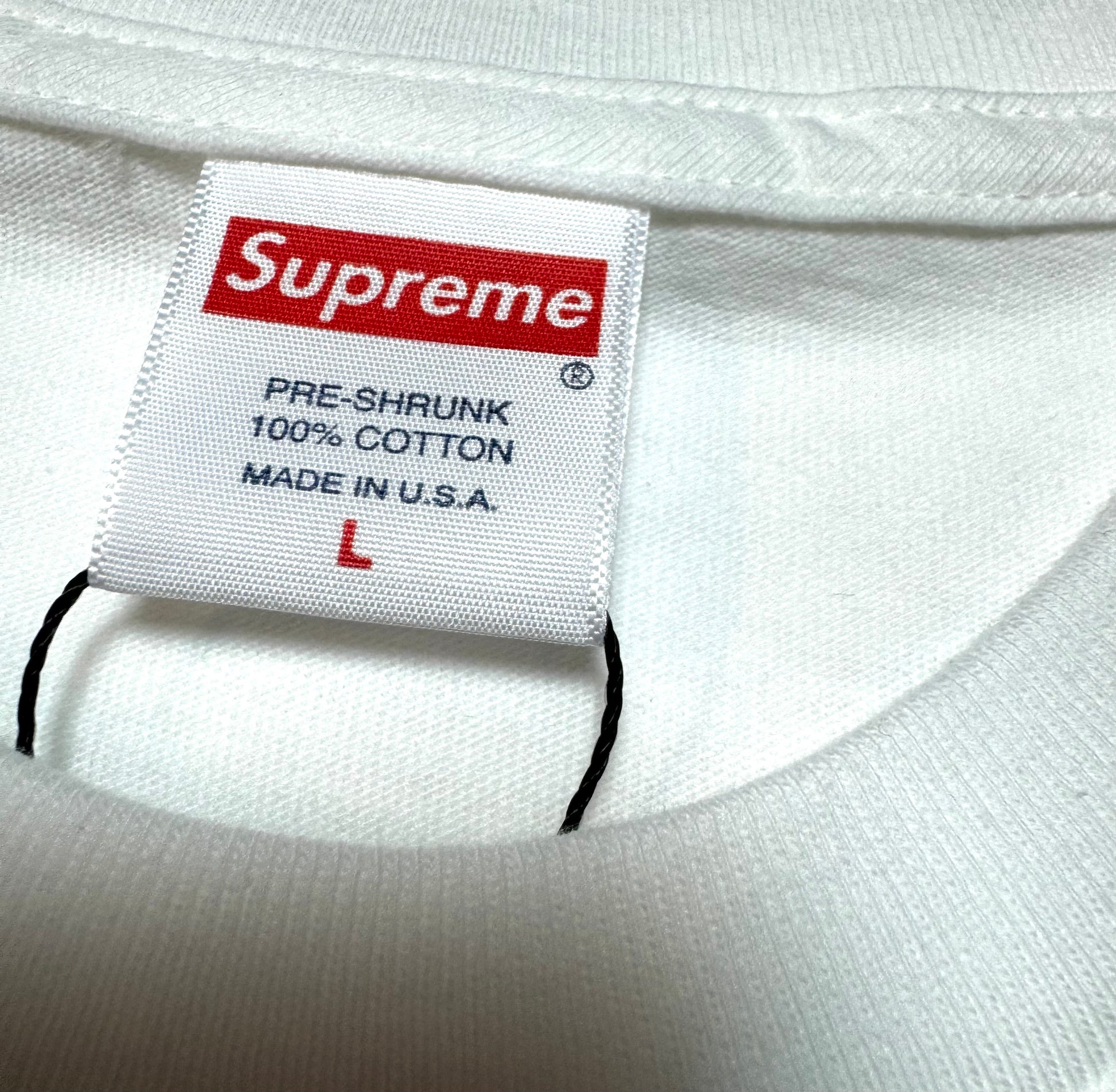 Supreme Red Gun White  Tee