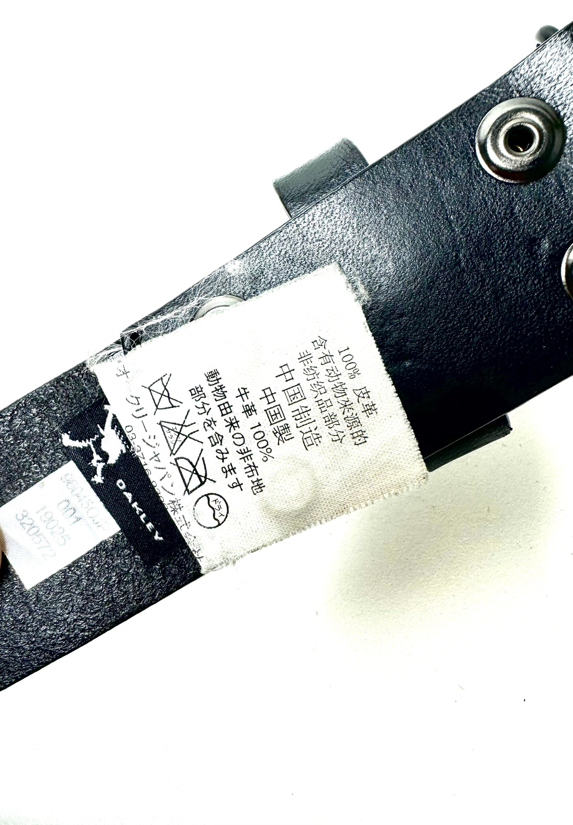 Oakley 2008 Black Skull Metal Leather Belt