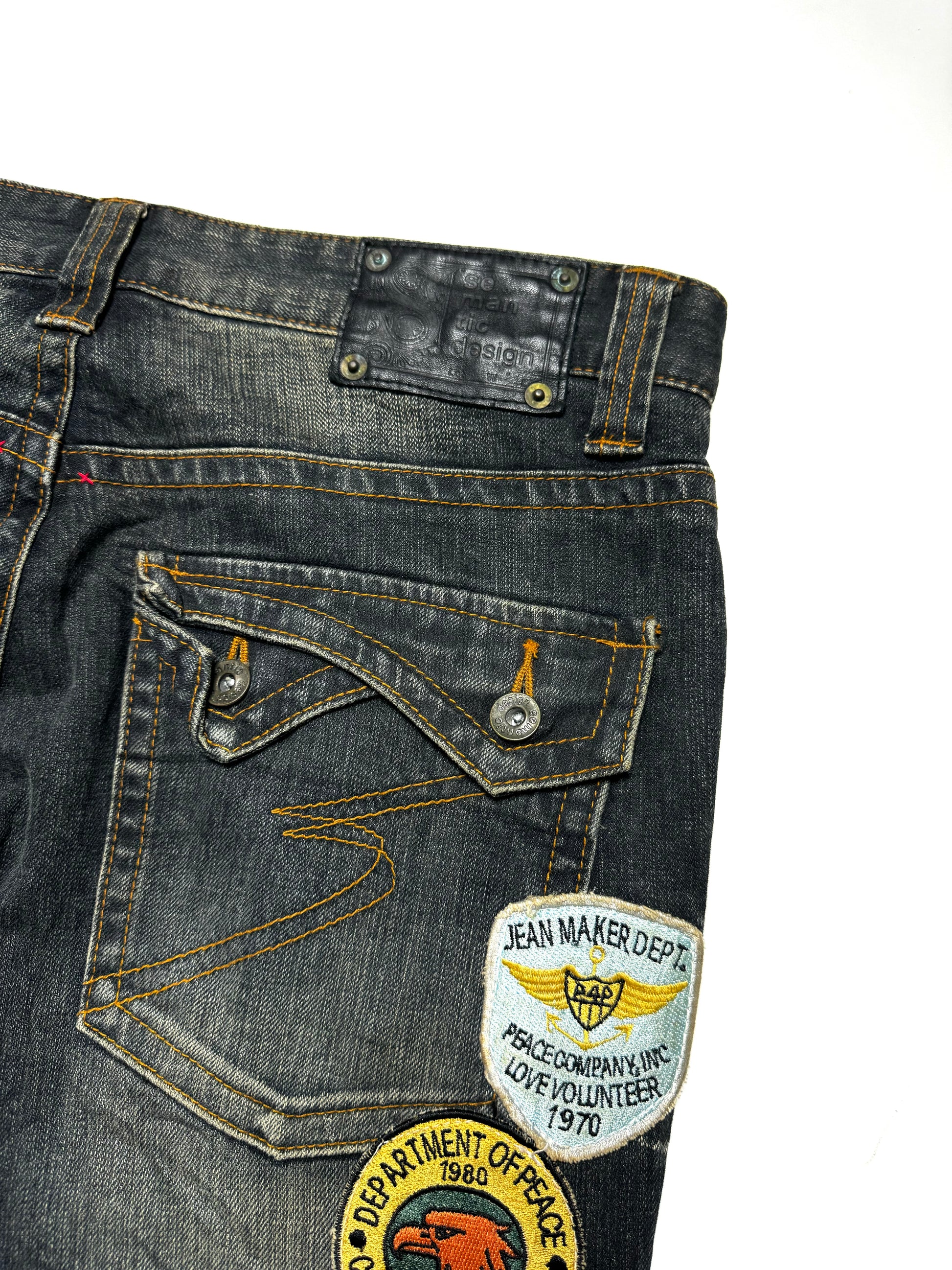 Semantic Design Acid Washed Patch Jean 2000s