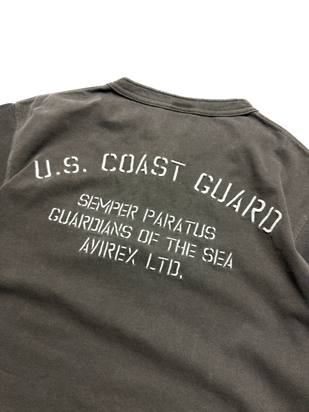 Avirex Henley Grey USCG Tee