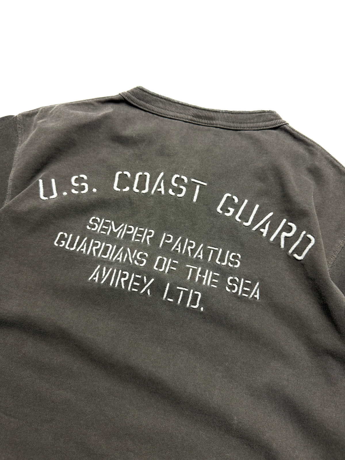 Avirex Henley Grey USCG Tee