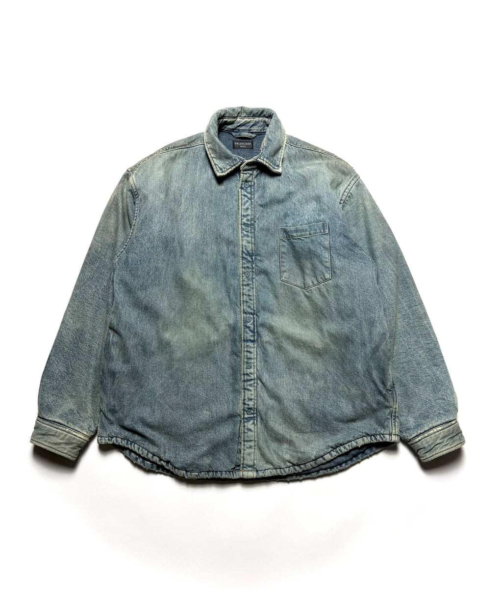 Balenciaga AW22 Japanese Indigo Padded Denim Shirt
