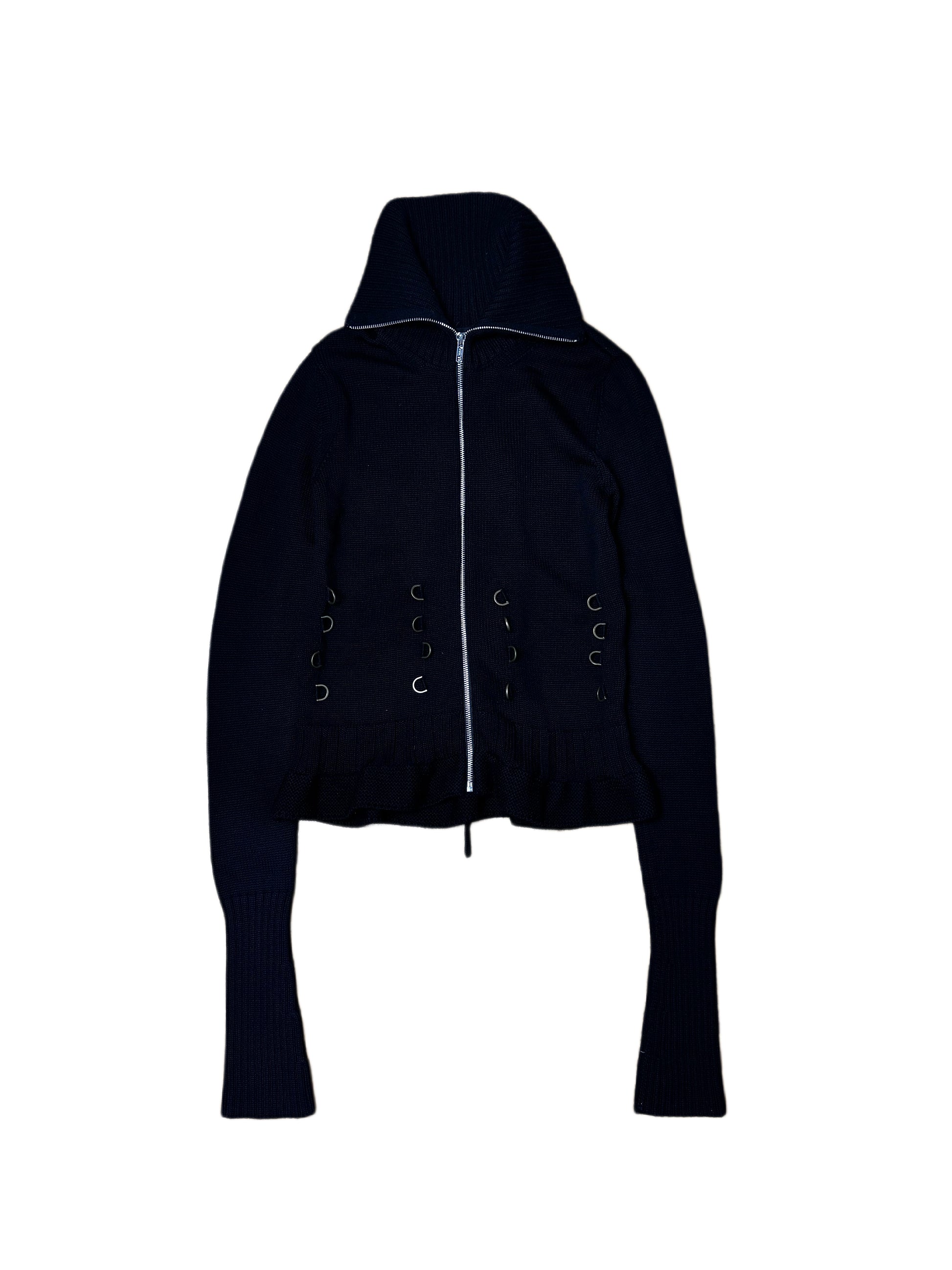 Alexander McQueen Knitted Long Sleeve Corset Jacket