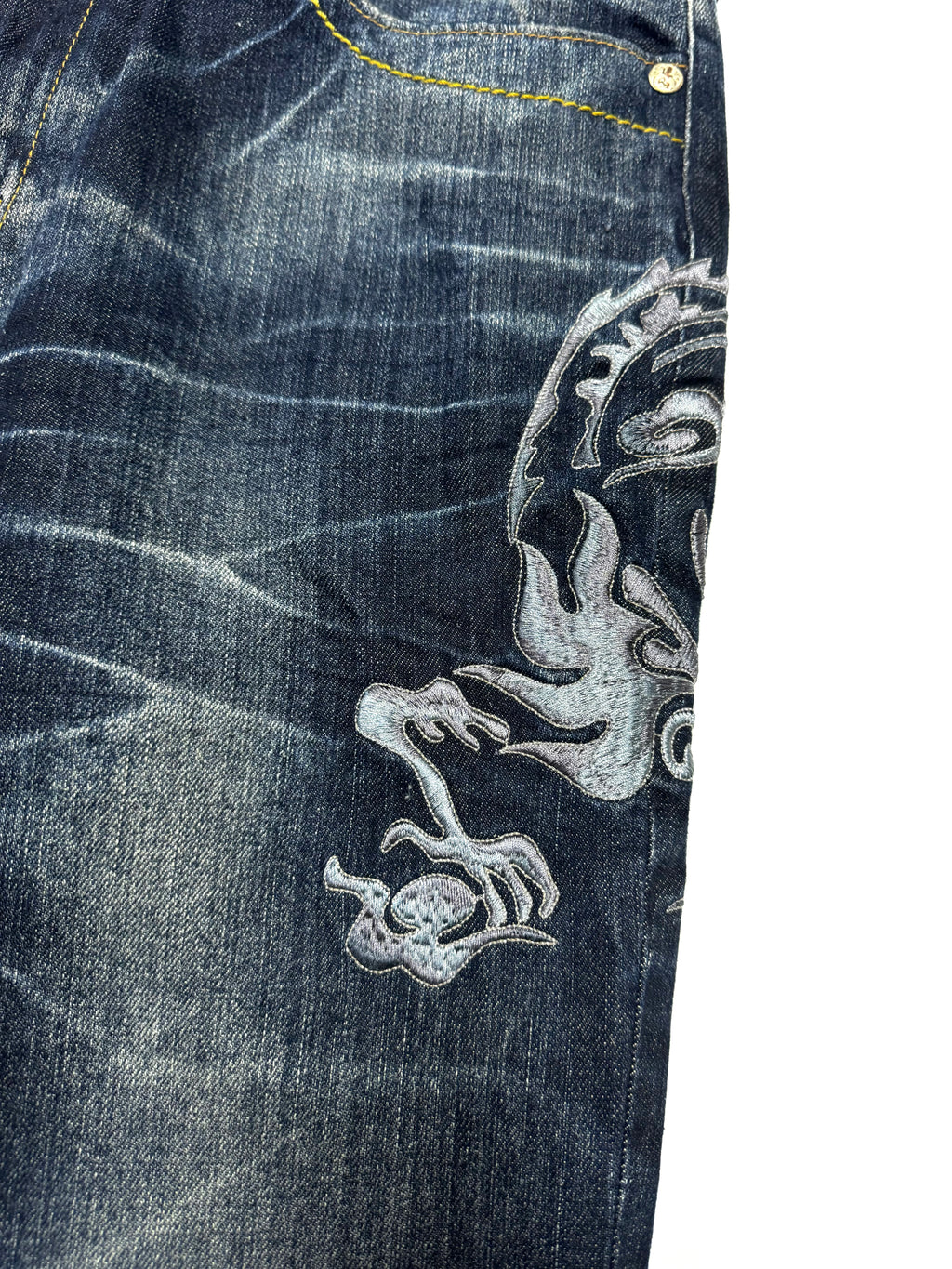 Big Train Y2K Japanese Washed Embroidery Denim Jean