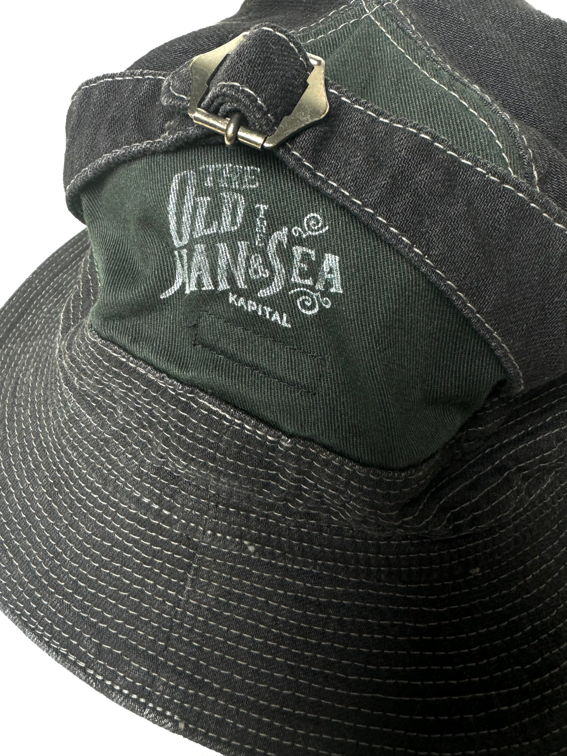 Kapital Black Oldman and Sea Denim Bucket Hat