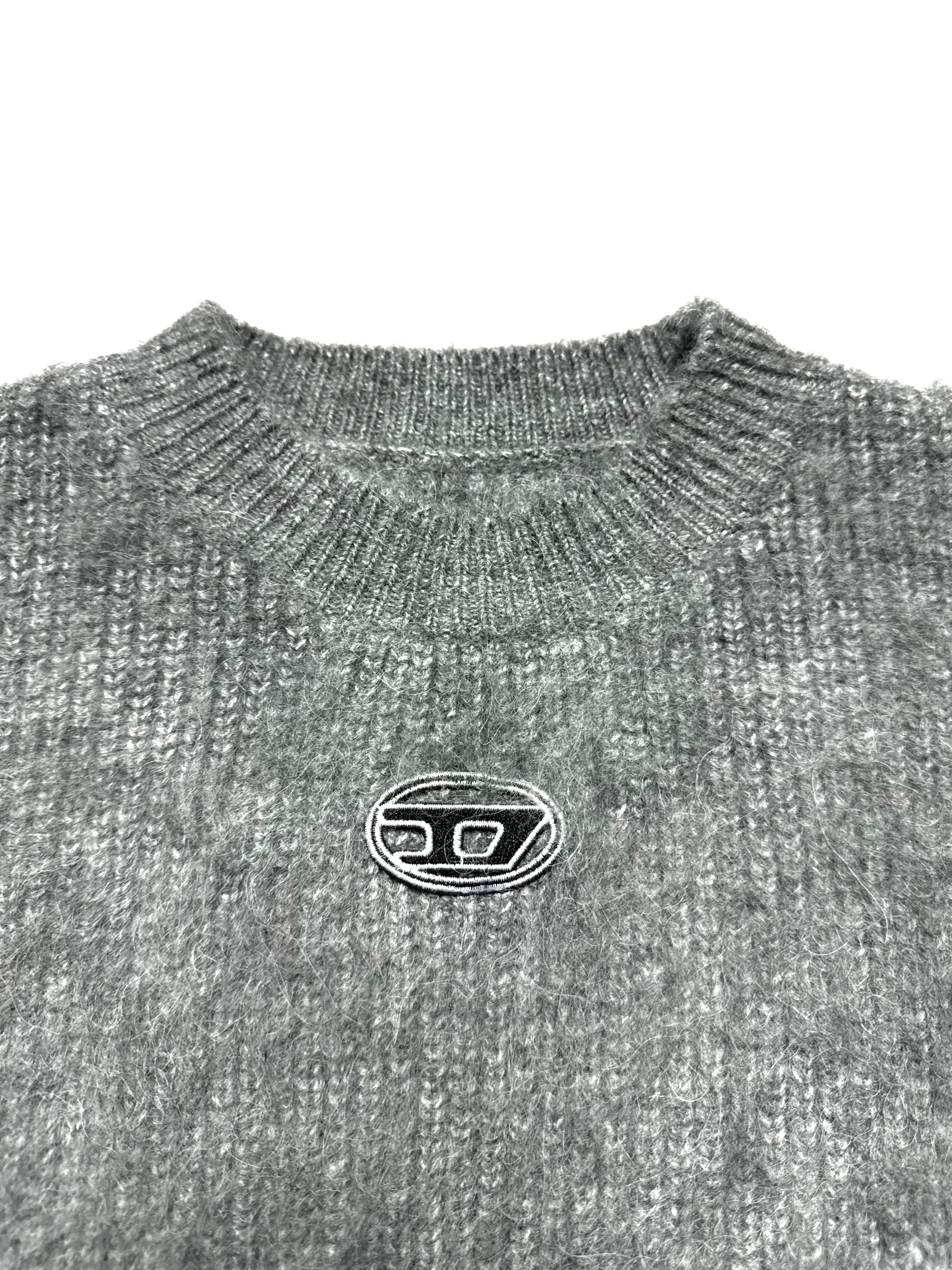 Diesel Cropped Distressed Knit Top
