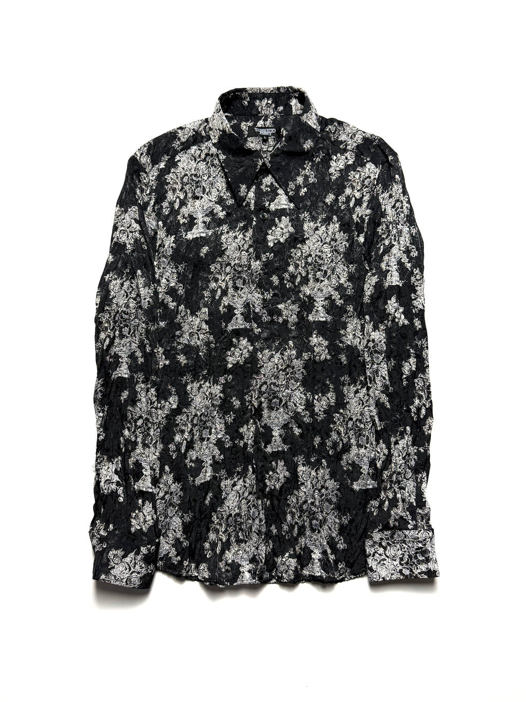 TORNADO MART Floral Shirt Black