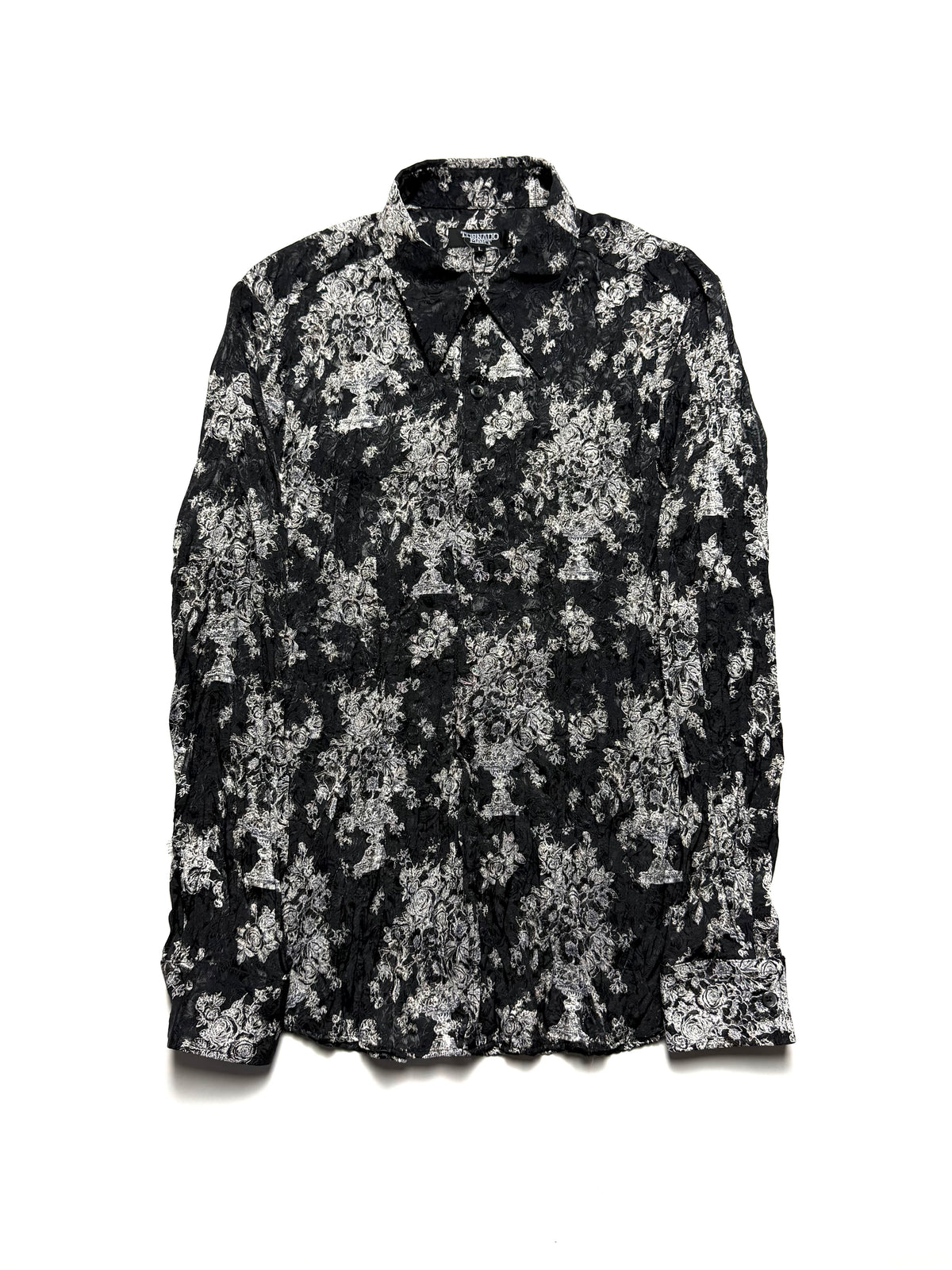 TORNADO MART Floral Shirt Black