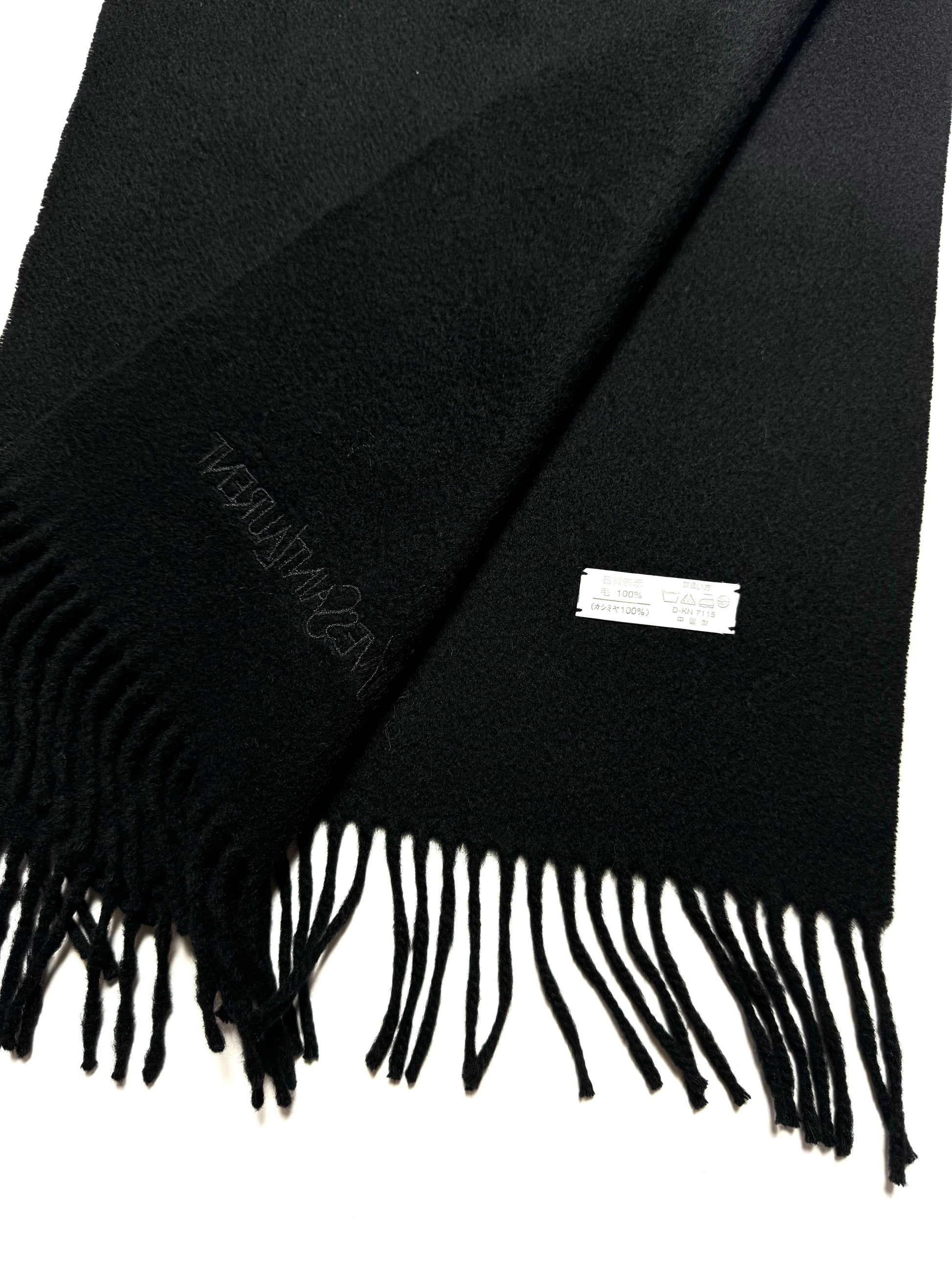 Saint Laurent YSL Vintage Black Scarf