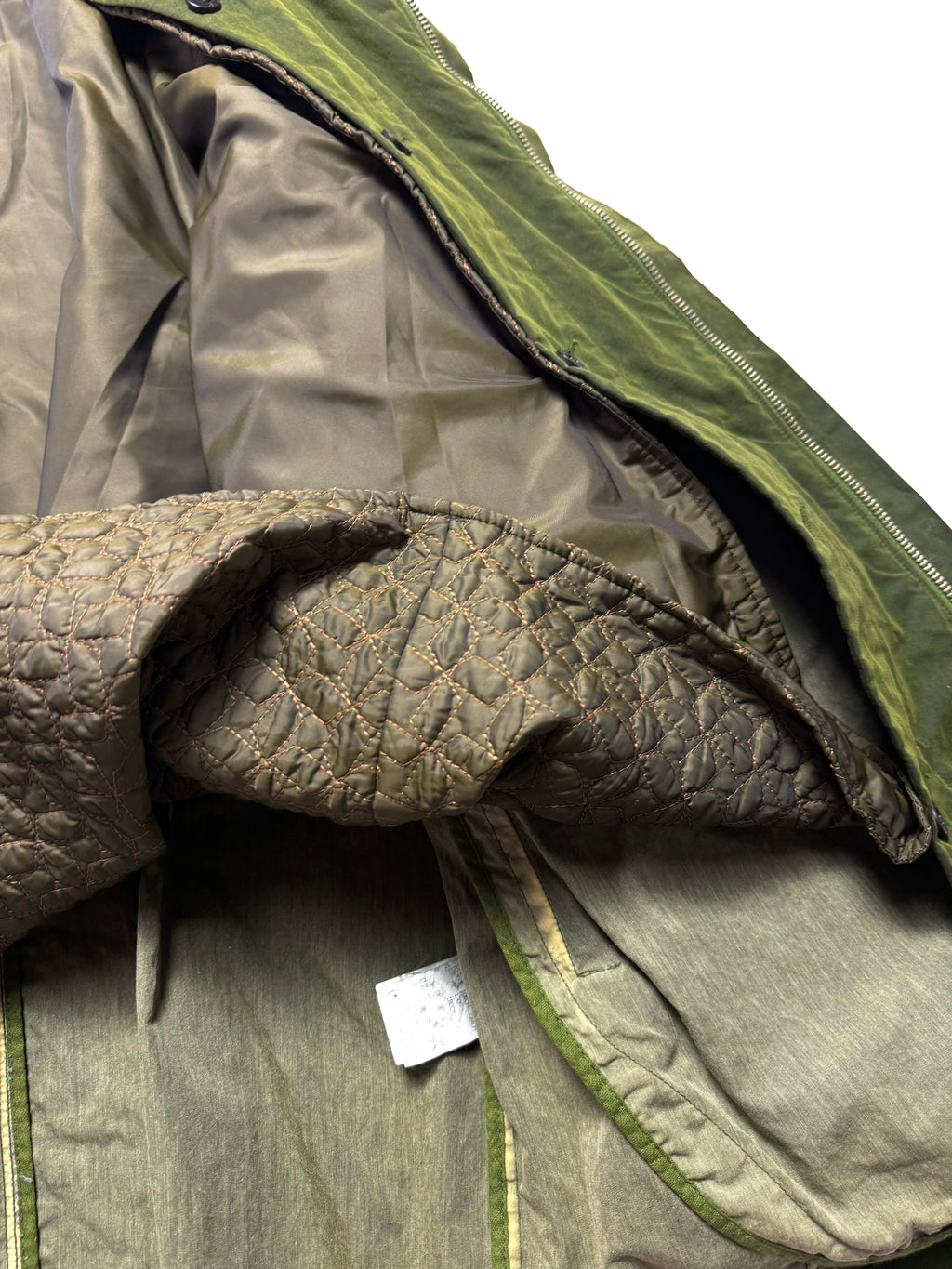 C.P. Company Army Green Insulted Layer Wax Puff Jacket
