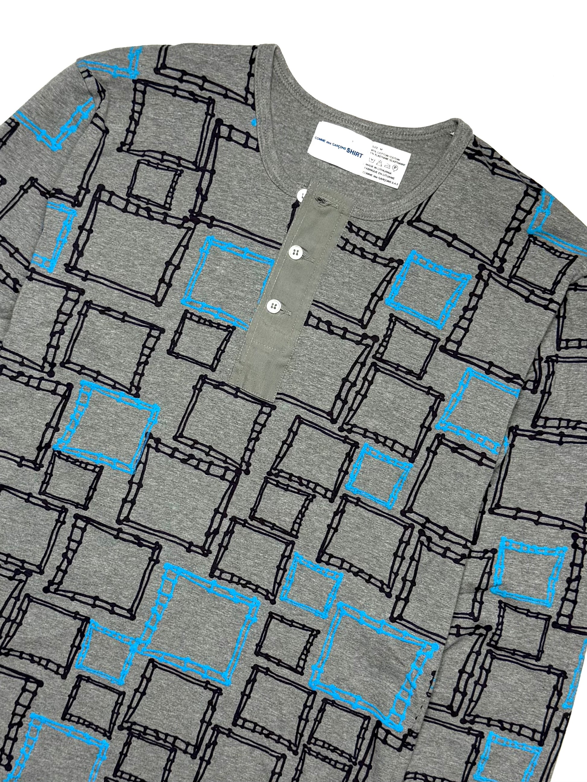 COMME DES GARCONS Shirt Henley Square Long Sleeve