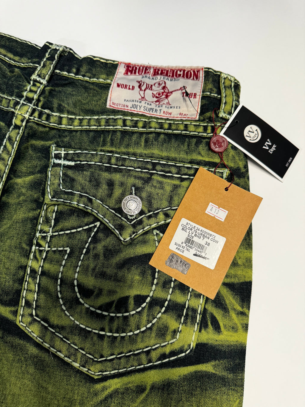 True Religion Green Brushed Short Jort