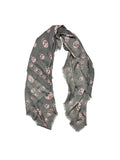 ALEXANDER MCQUEEN Skull Scarf Dark Grey