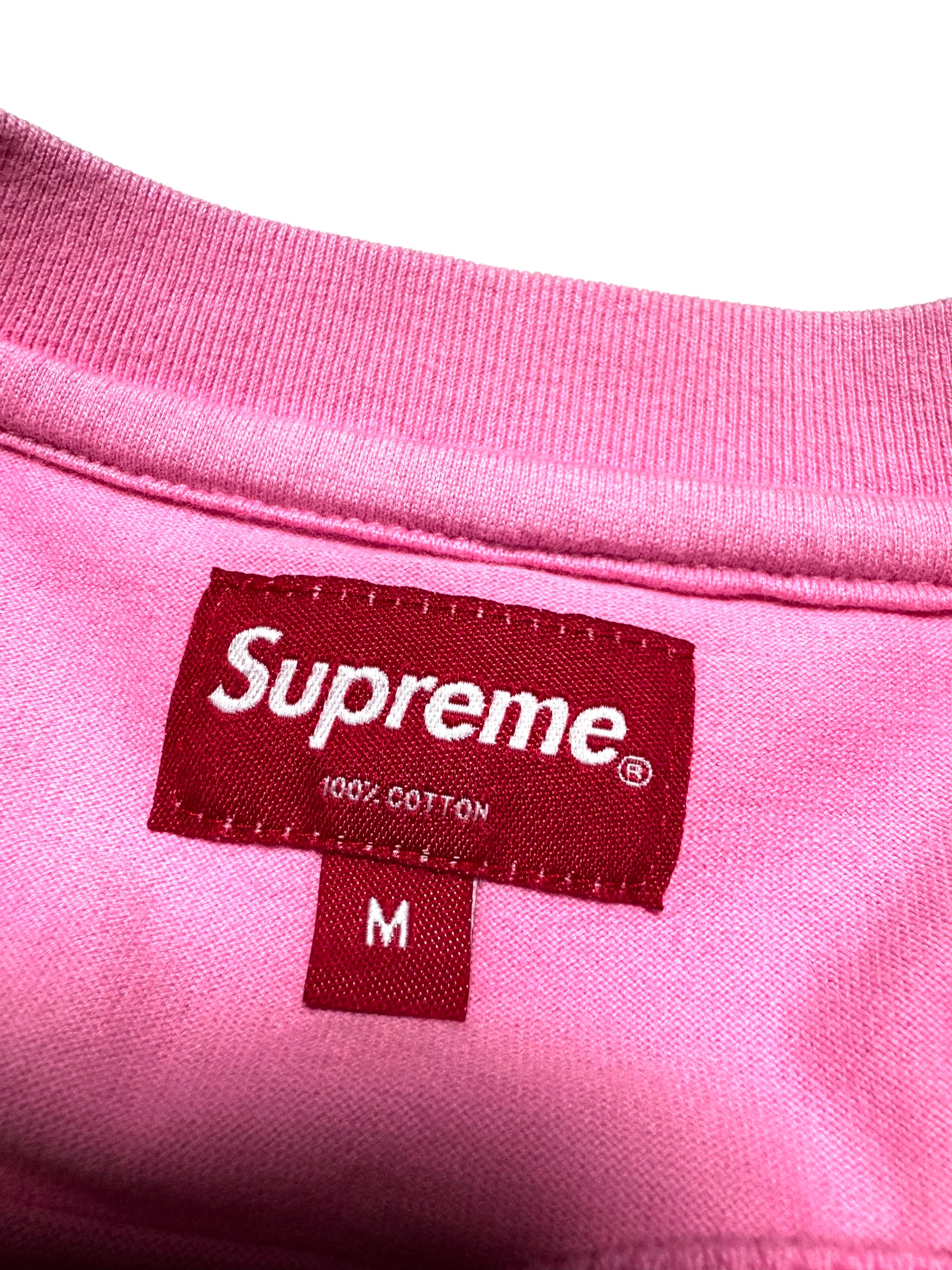 Supreme Name Tag Pink Tee