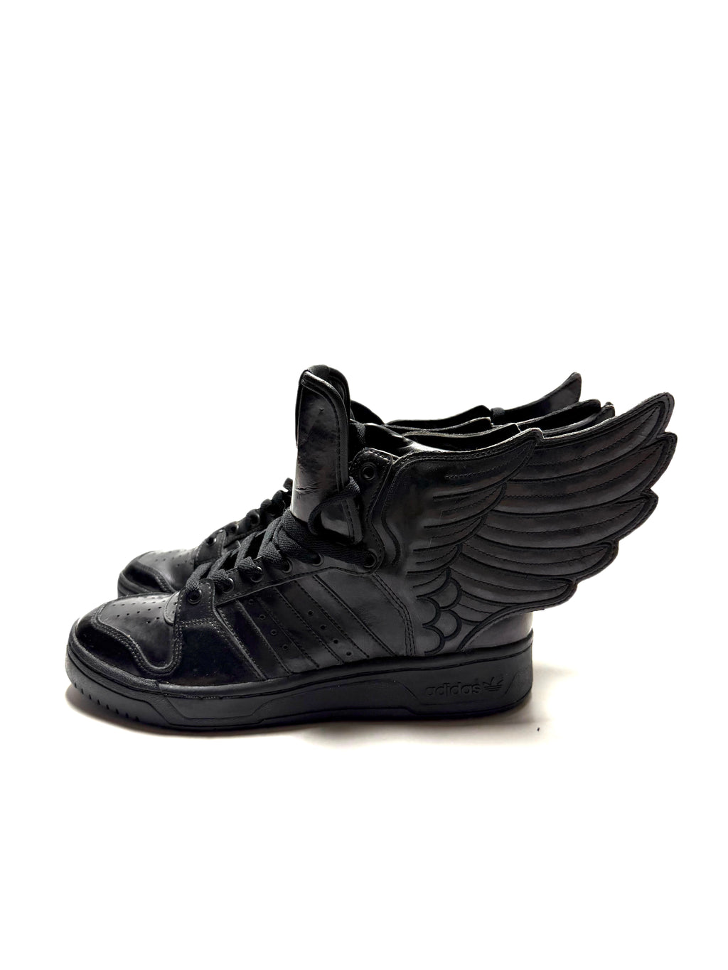 Jeremy Scott x Adidas Black Patent Wing 2.0 Sneaker