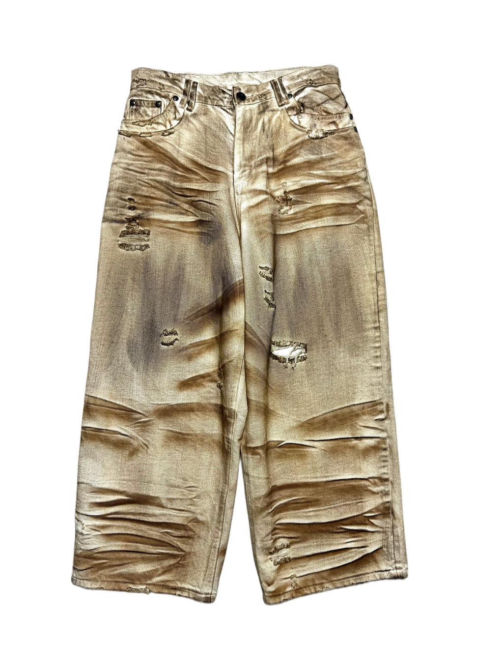 Thought We Friends Wax Coated Jean
