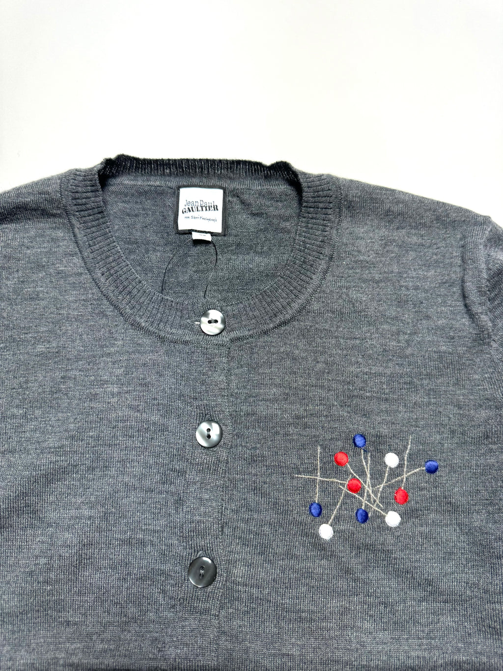 Jean Paul Gaultier Pins Grey Cardigan