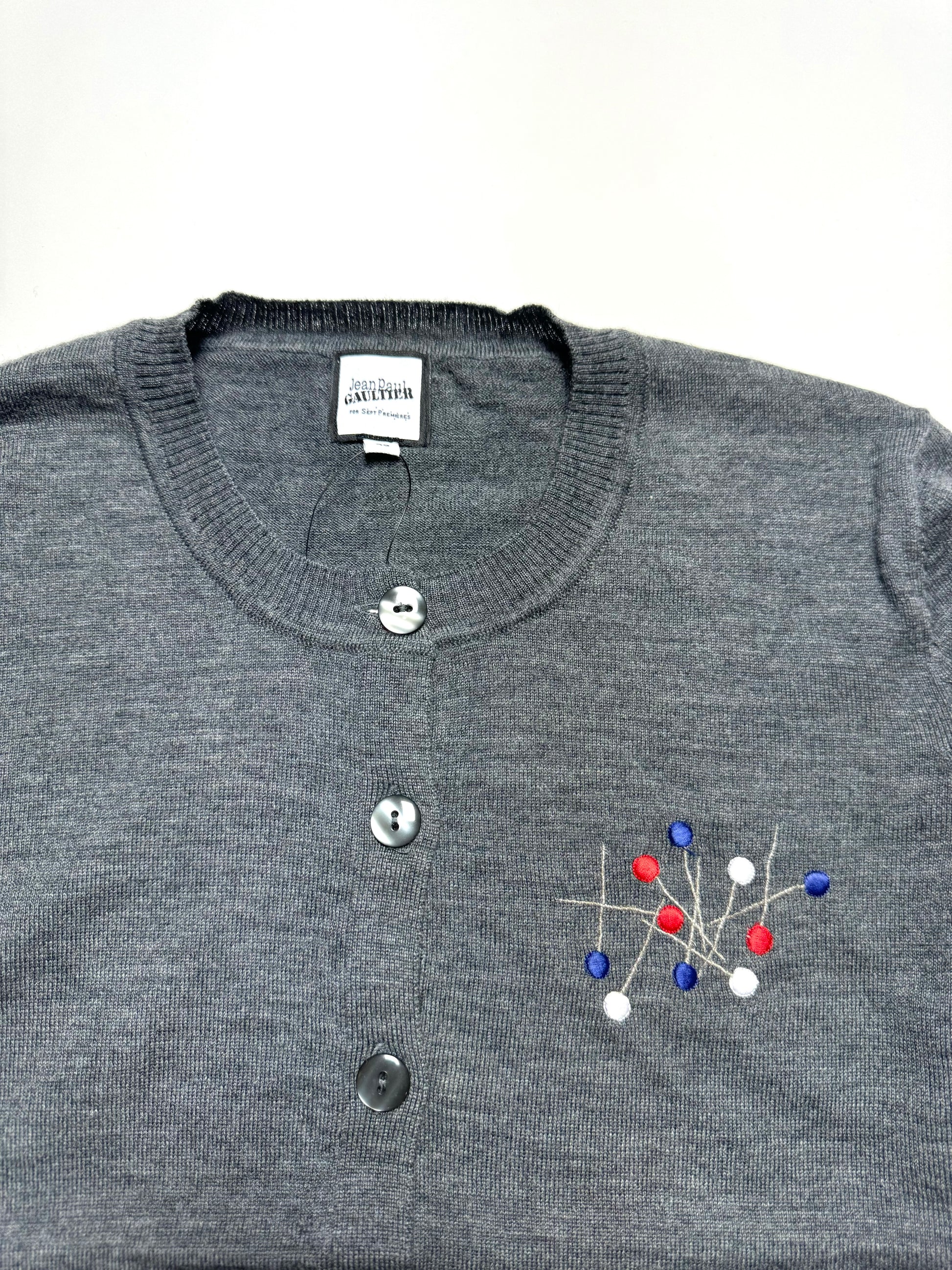 Jean Paul Gaultier Pins Grey Cardigan