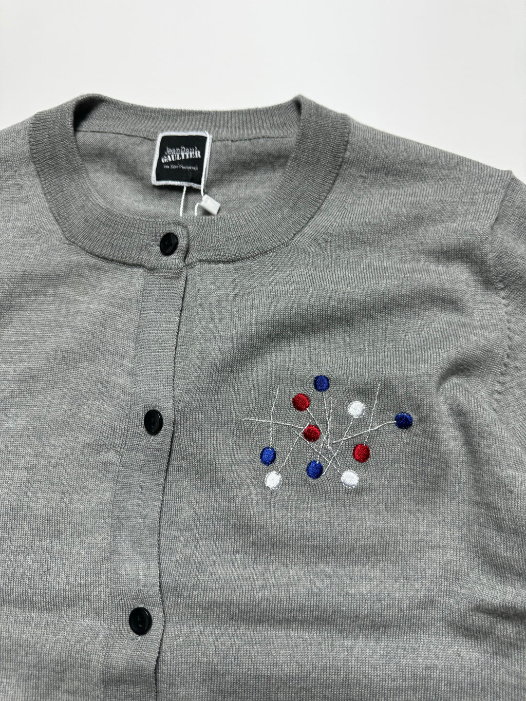 Jean Paul Gaultier Pins Light Grey Cardigan