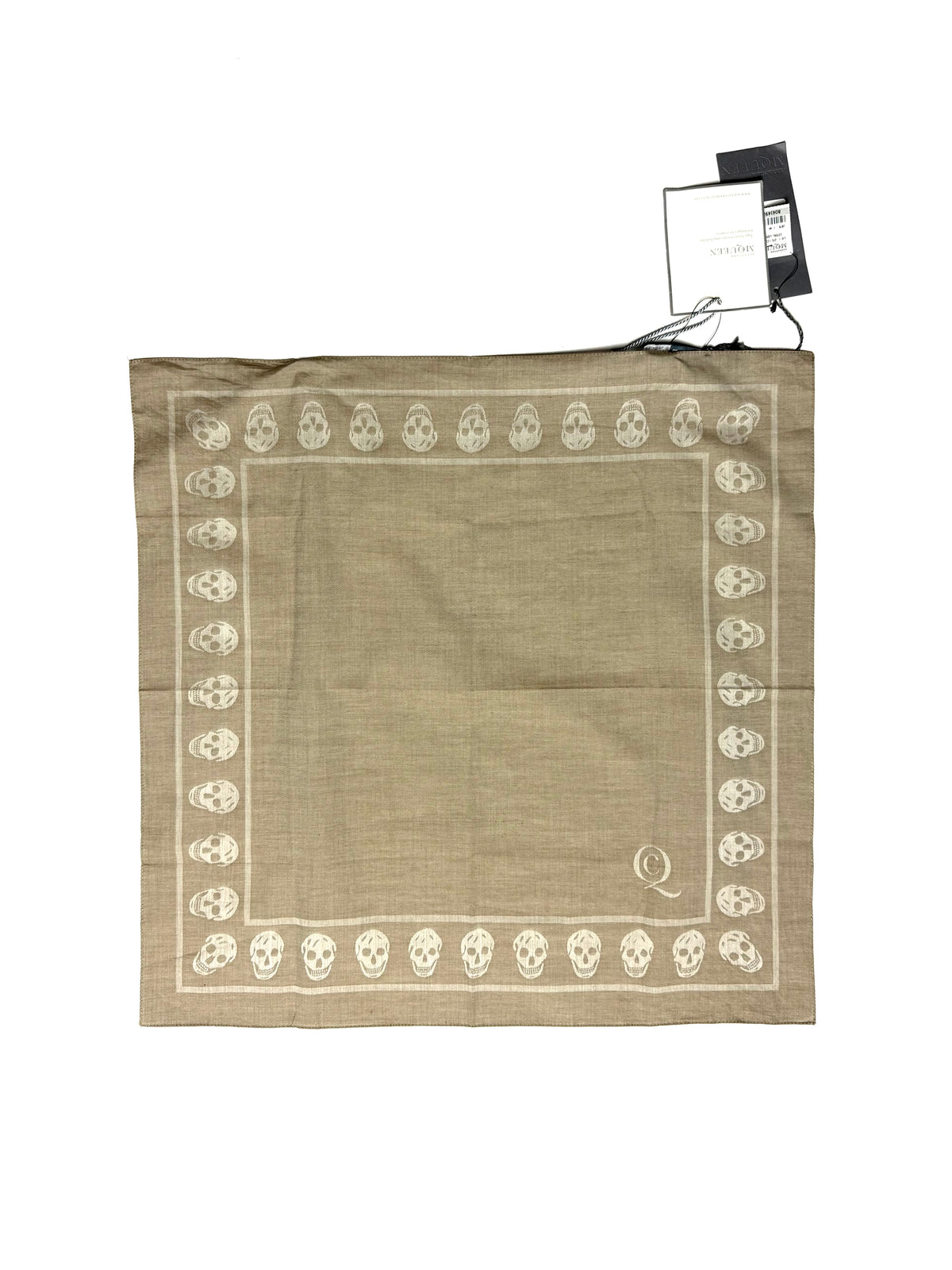 Alexander McQueen Beige Skull  Scarf