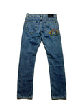 Burberry Knight Logo Washed Denim Jean