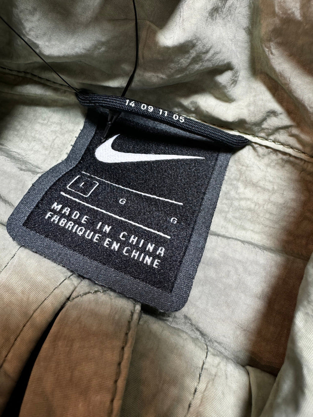 Nike Olive Green Tech Windbreaker