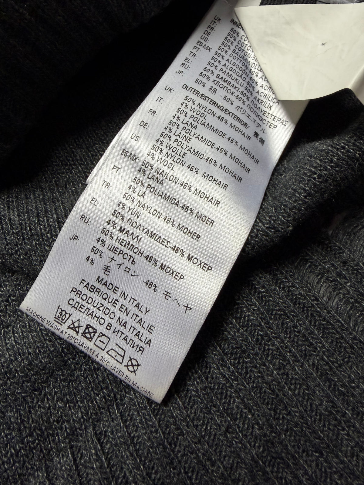 AW2018 Diesel Grey & Black Distressed Sweater