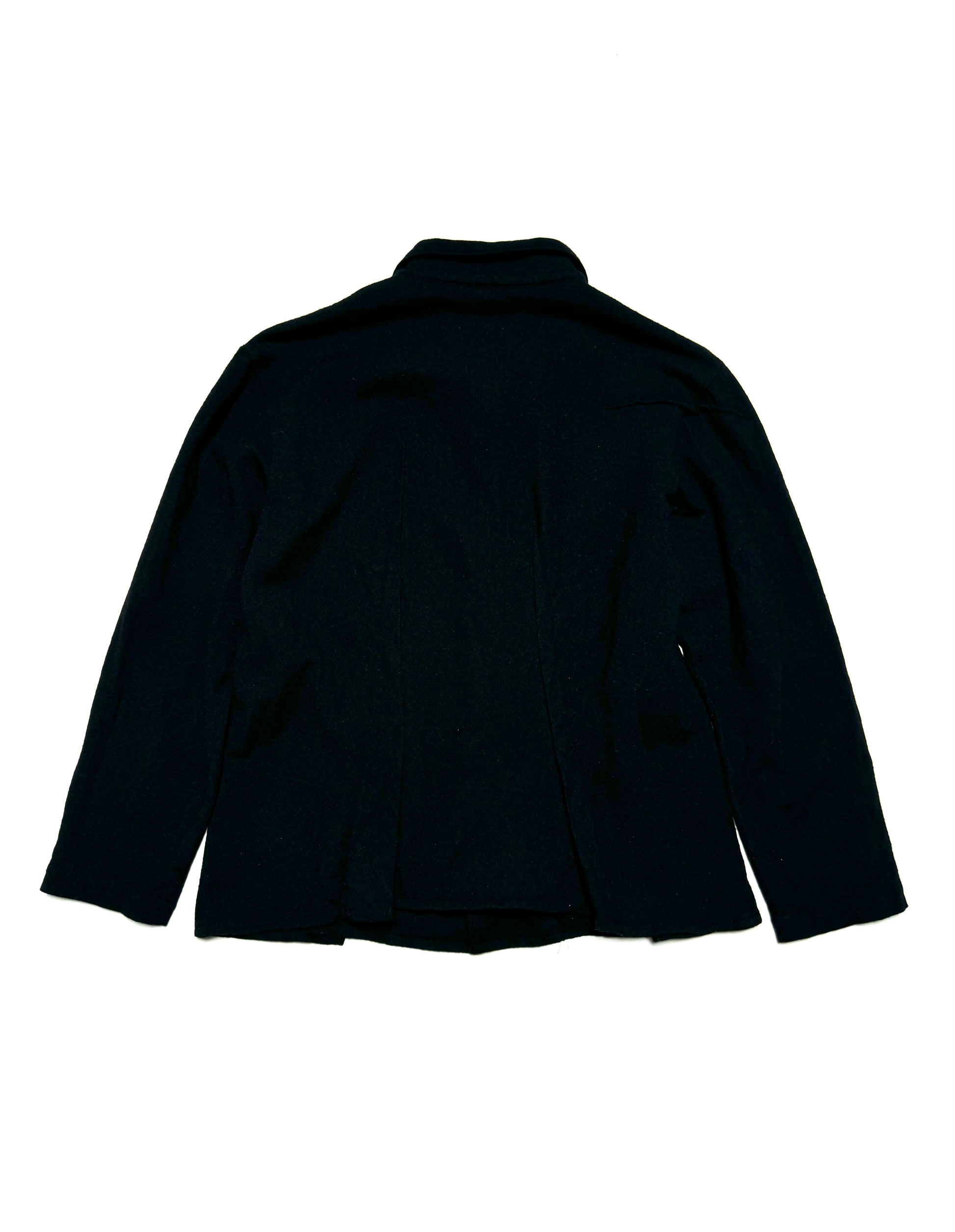 Comme des Garçons Tricot Black Wool Shirt 80s