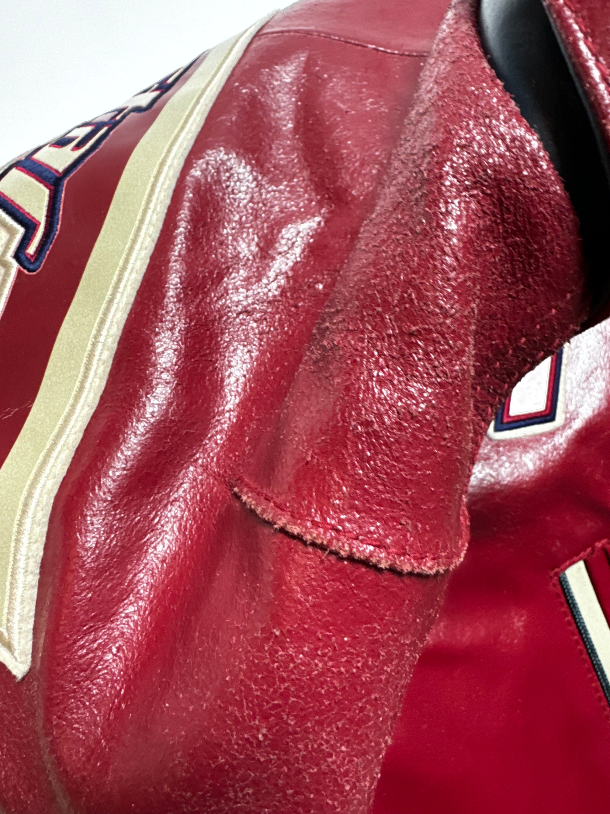 Avirex 90s Atanlantic Hockey League All Star Varisty Black Leather Jacket