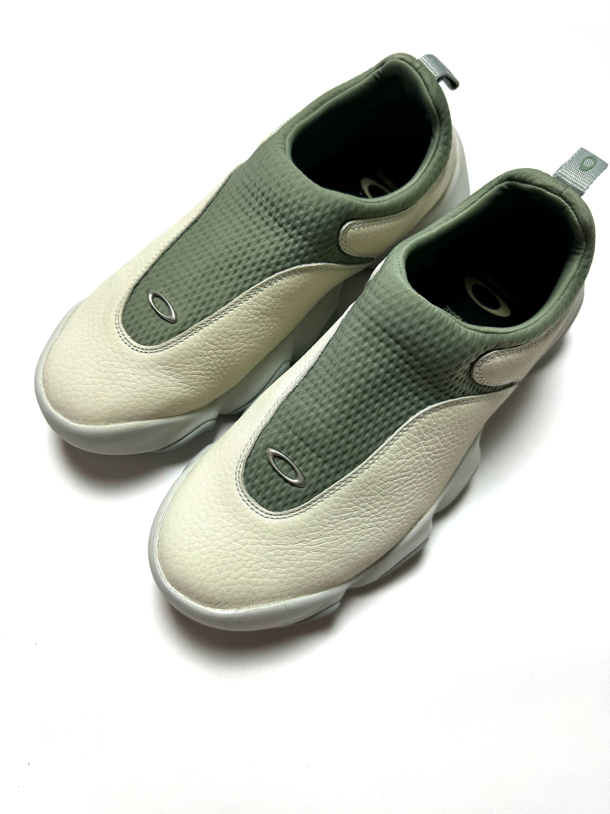 Oakley Factory Team Leather White Cream Lily Pad Suede Sneaker