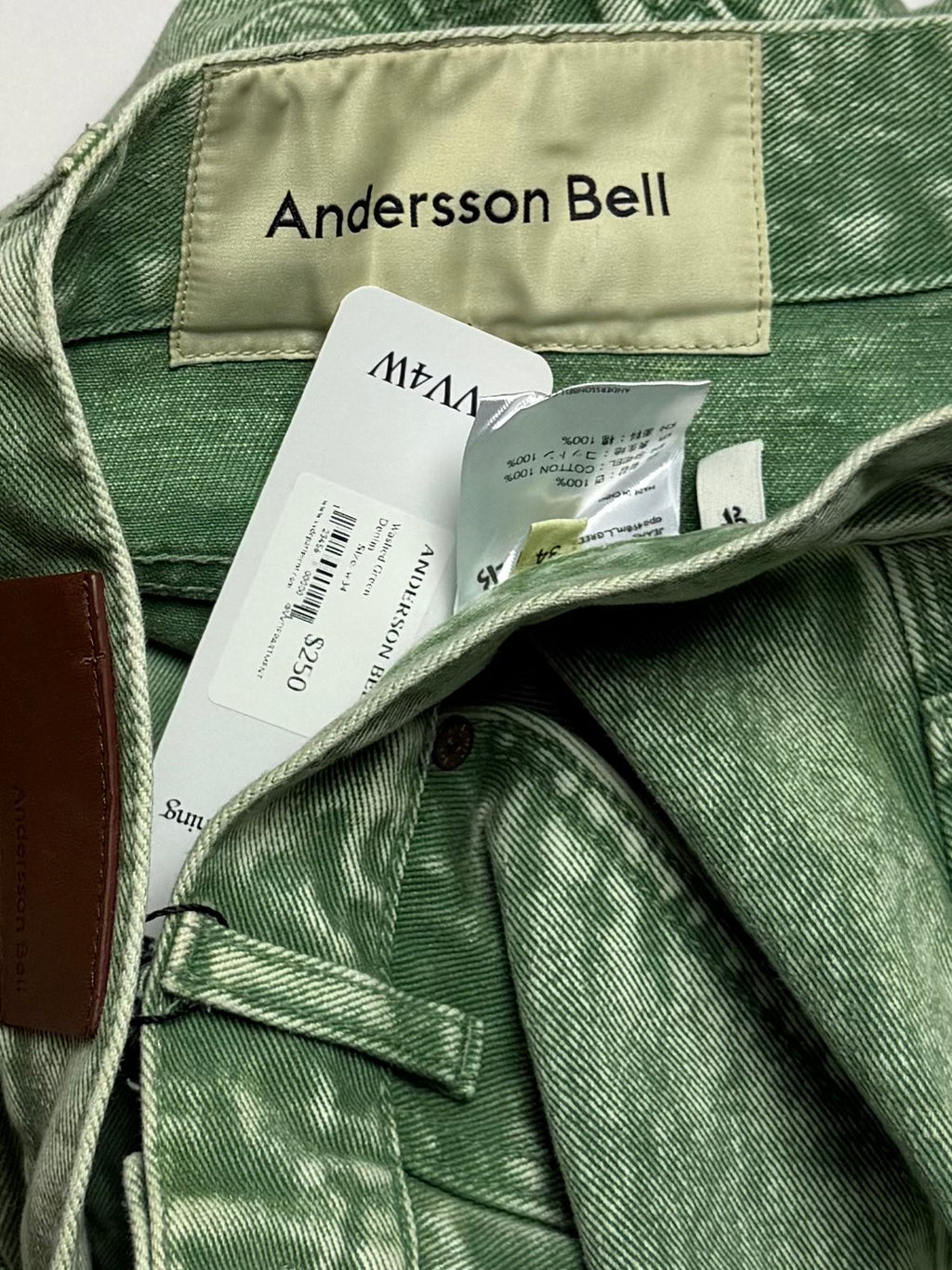 ANDERSON BELL Washed Green Denim