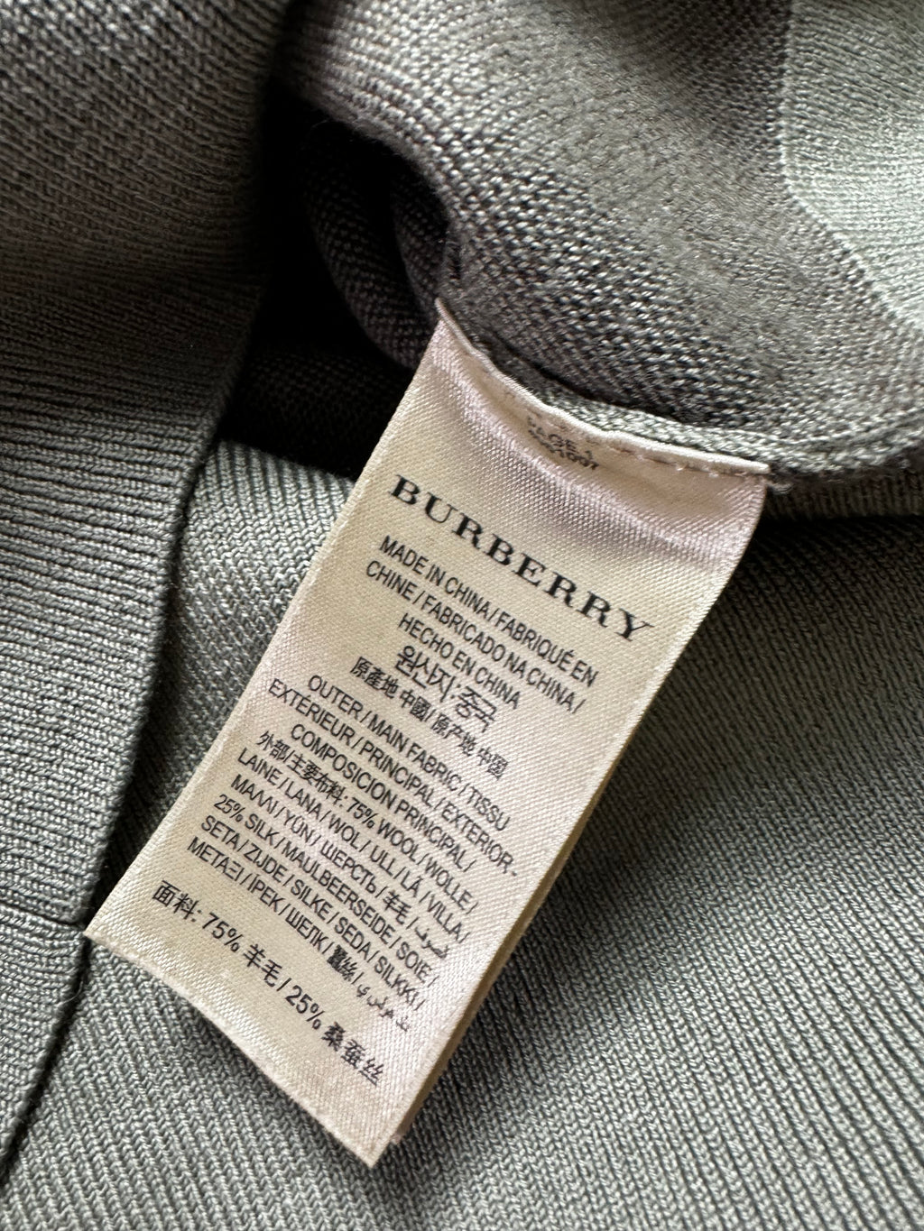 Burberry Army Green Knitwear