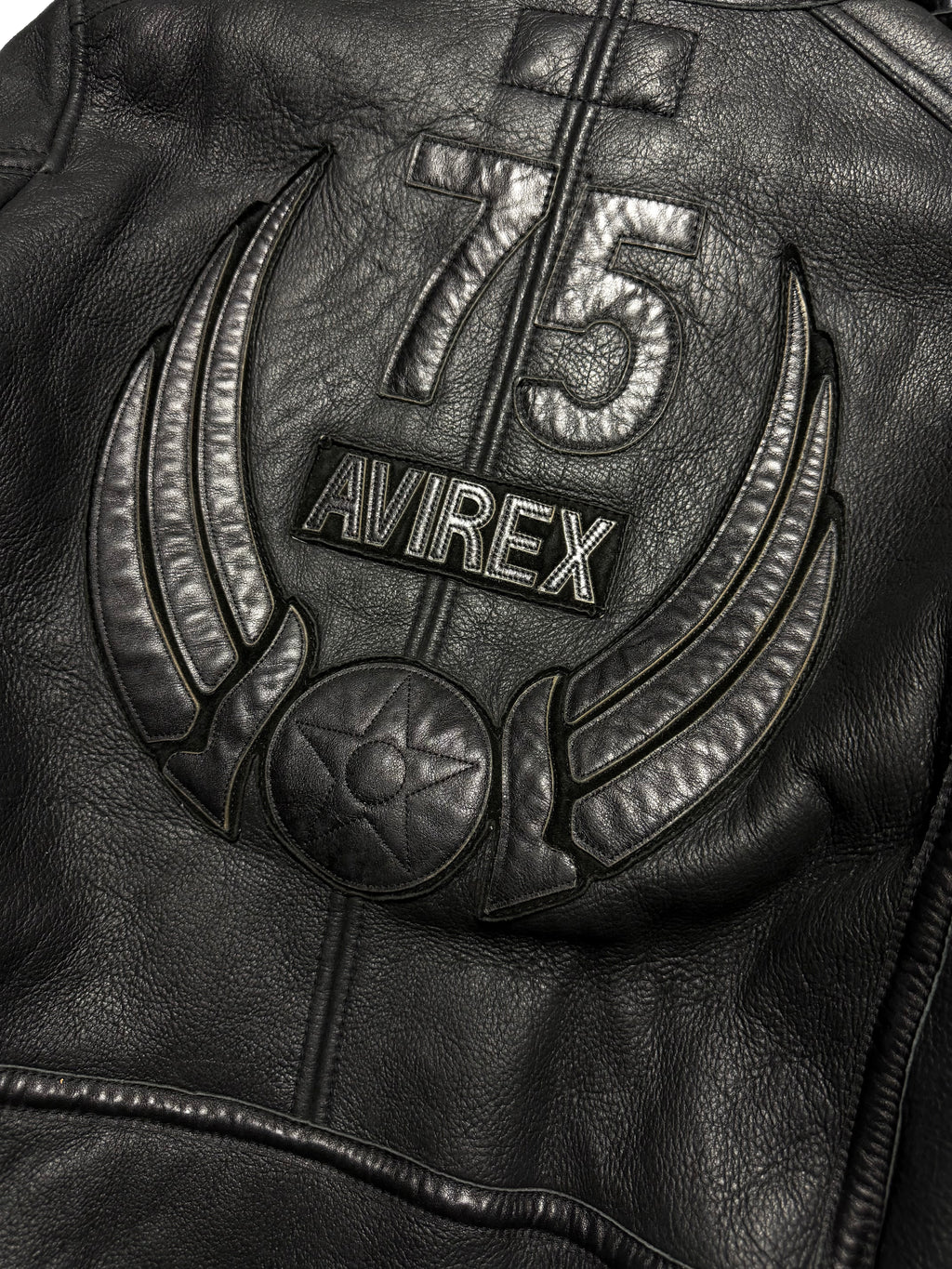 Avirex Type B-6 Patched Black Flight Jacket