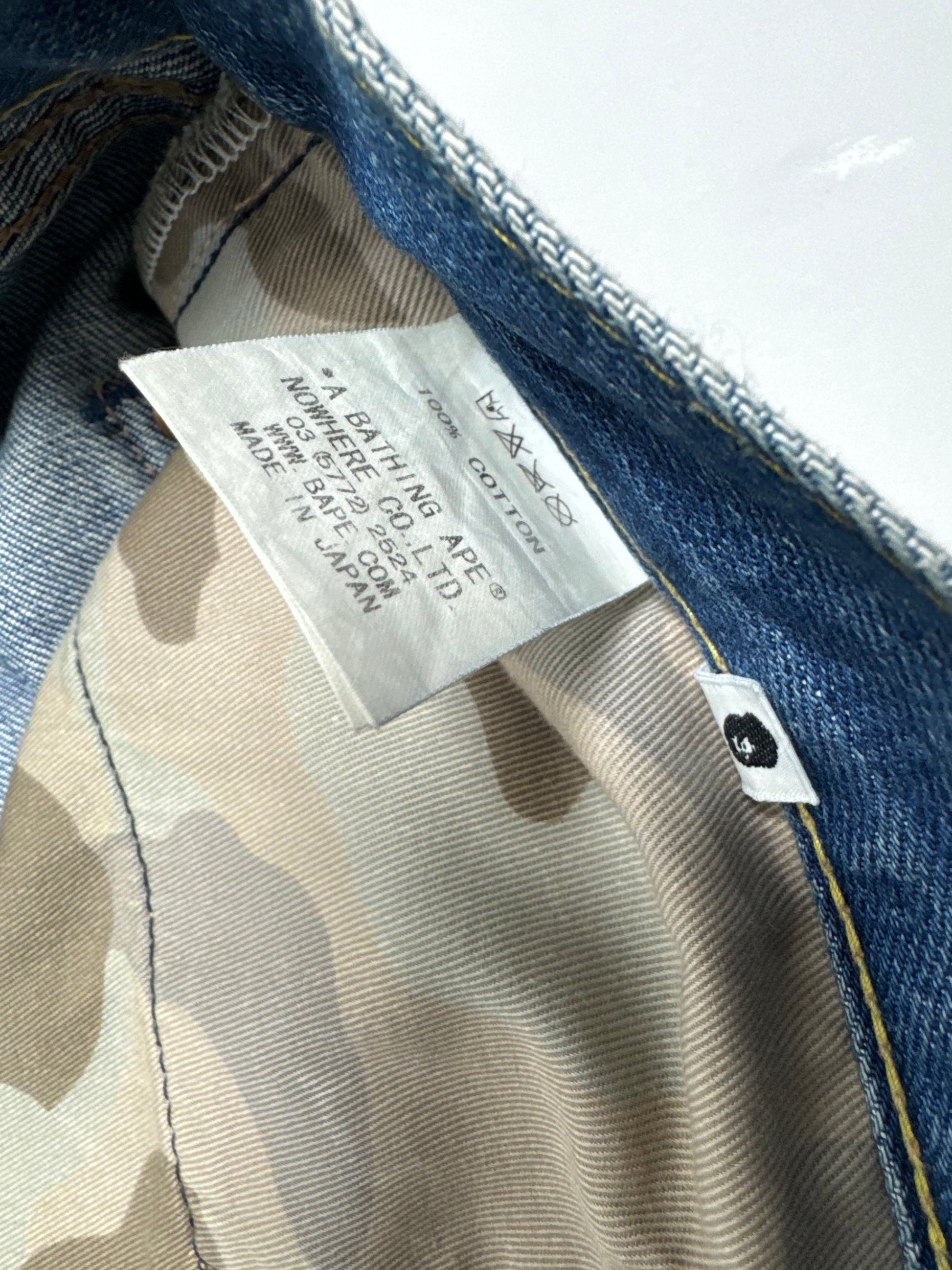 BAPE OG Twin Sta Black Camo Washed Jean