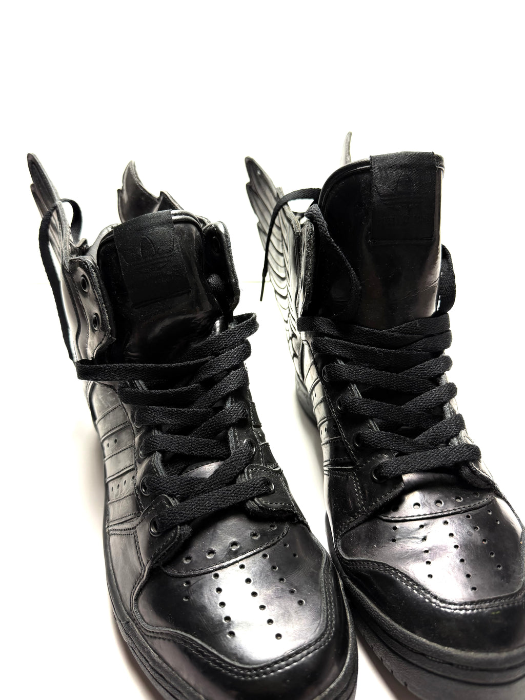 Jeremy Scott x Adidas Black Patent Wing 2.0 Sneaker