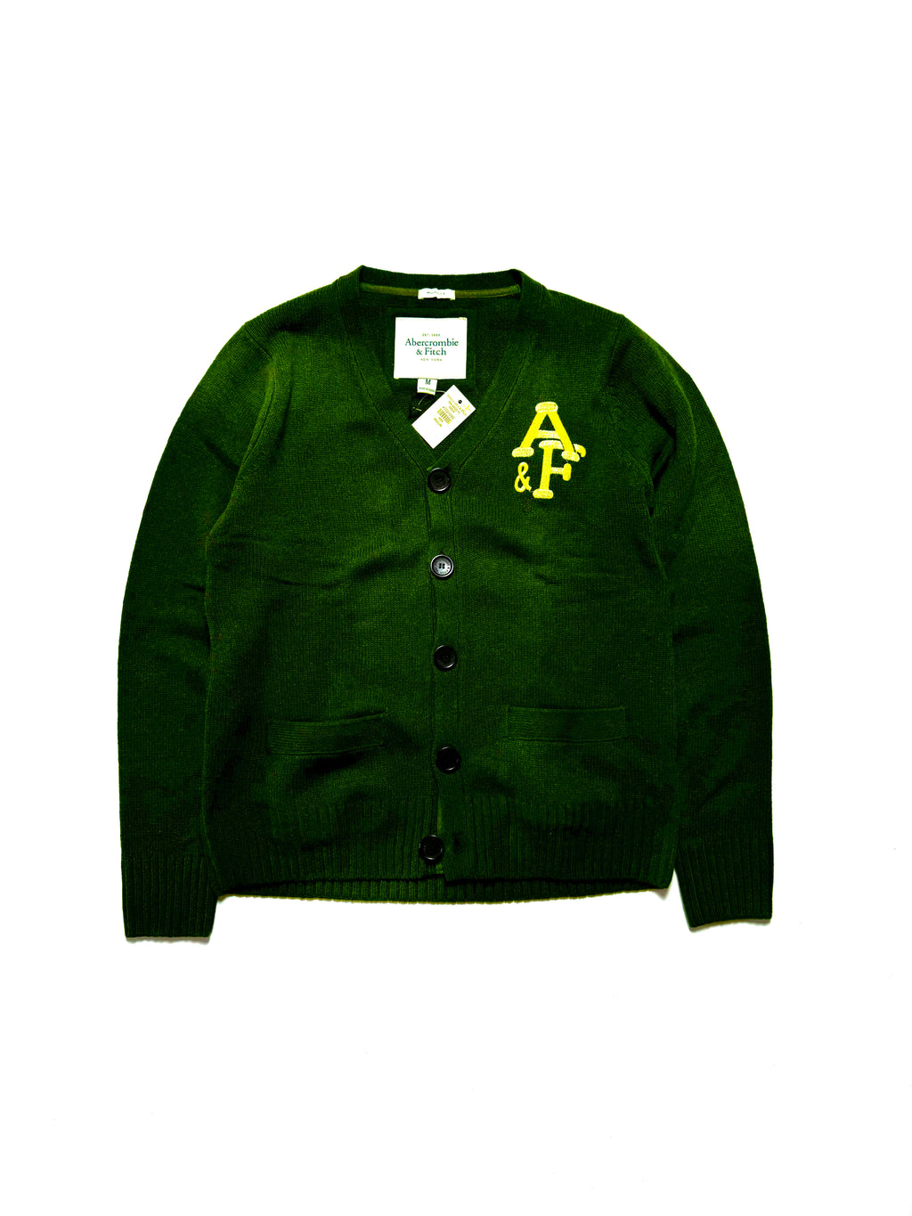 A&F Green Wool Cardigan