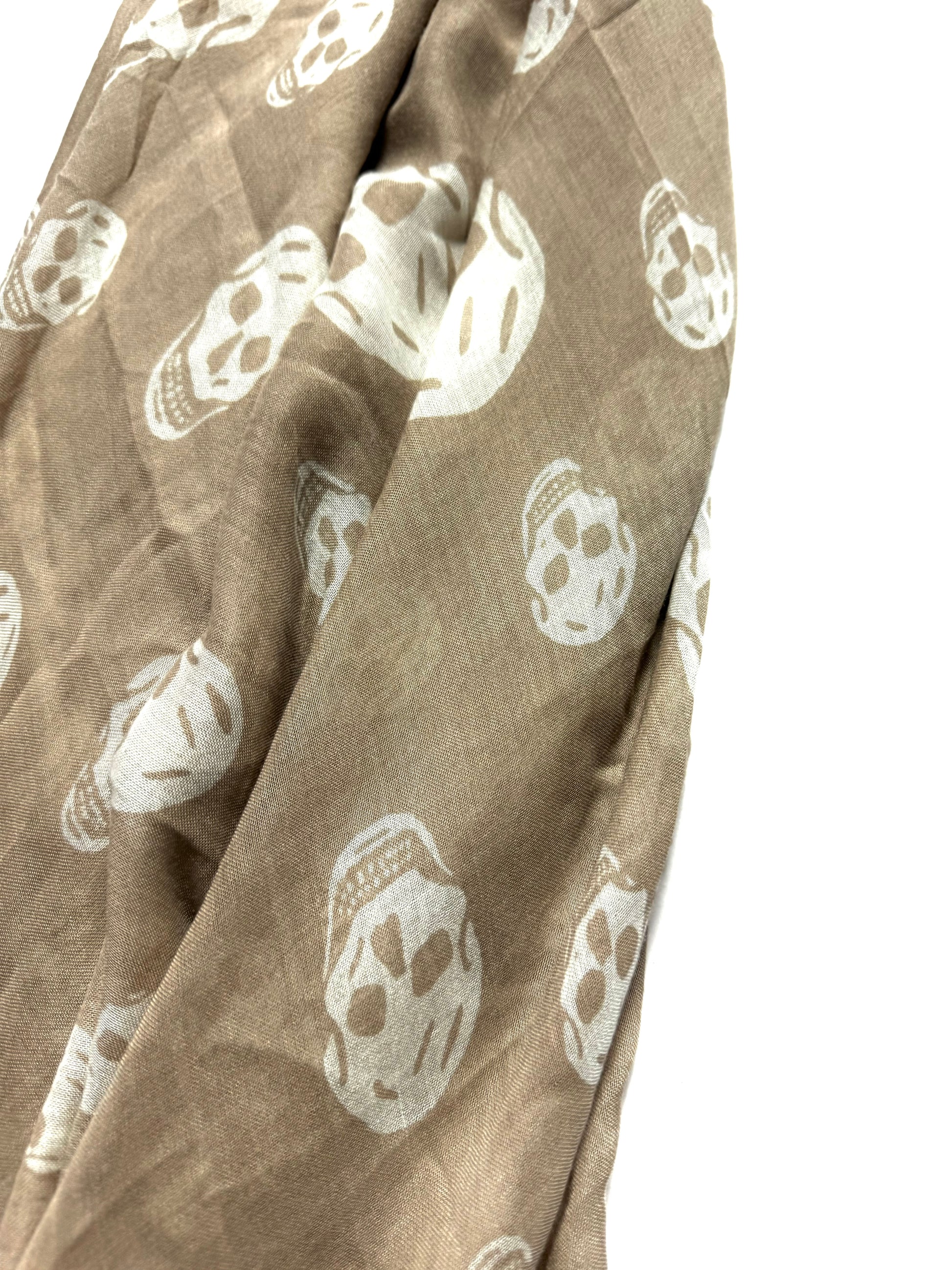 Alexander McQueen Brown  Skull Scarf (2012)