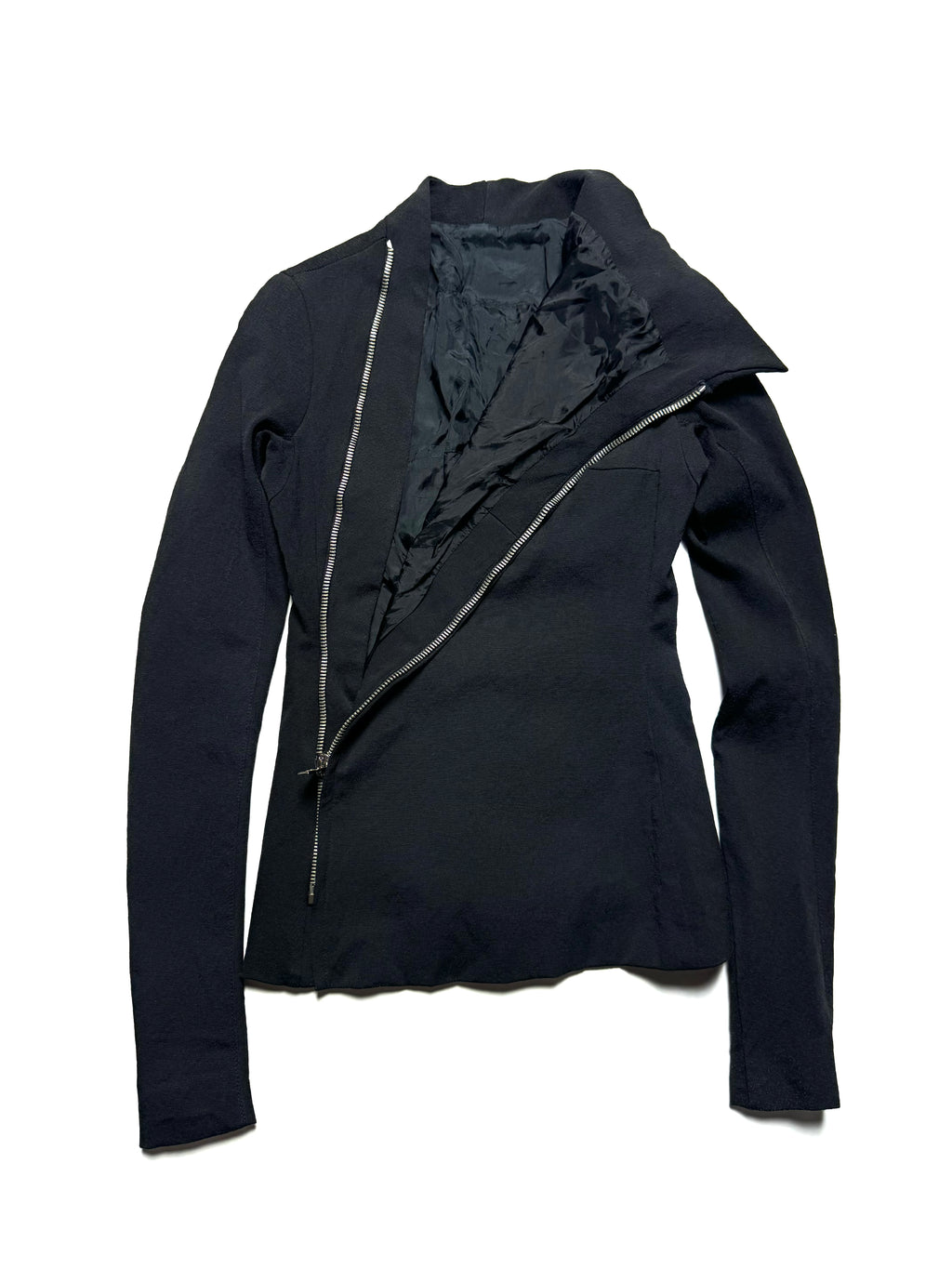 Rick Owens Asymmetrical Zip  DRKSHDW High Collar Jacket