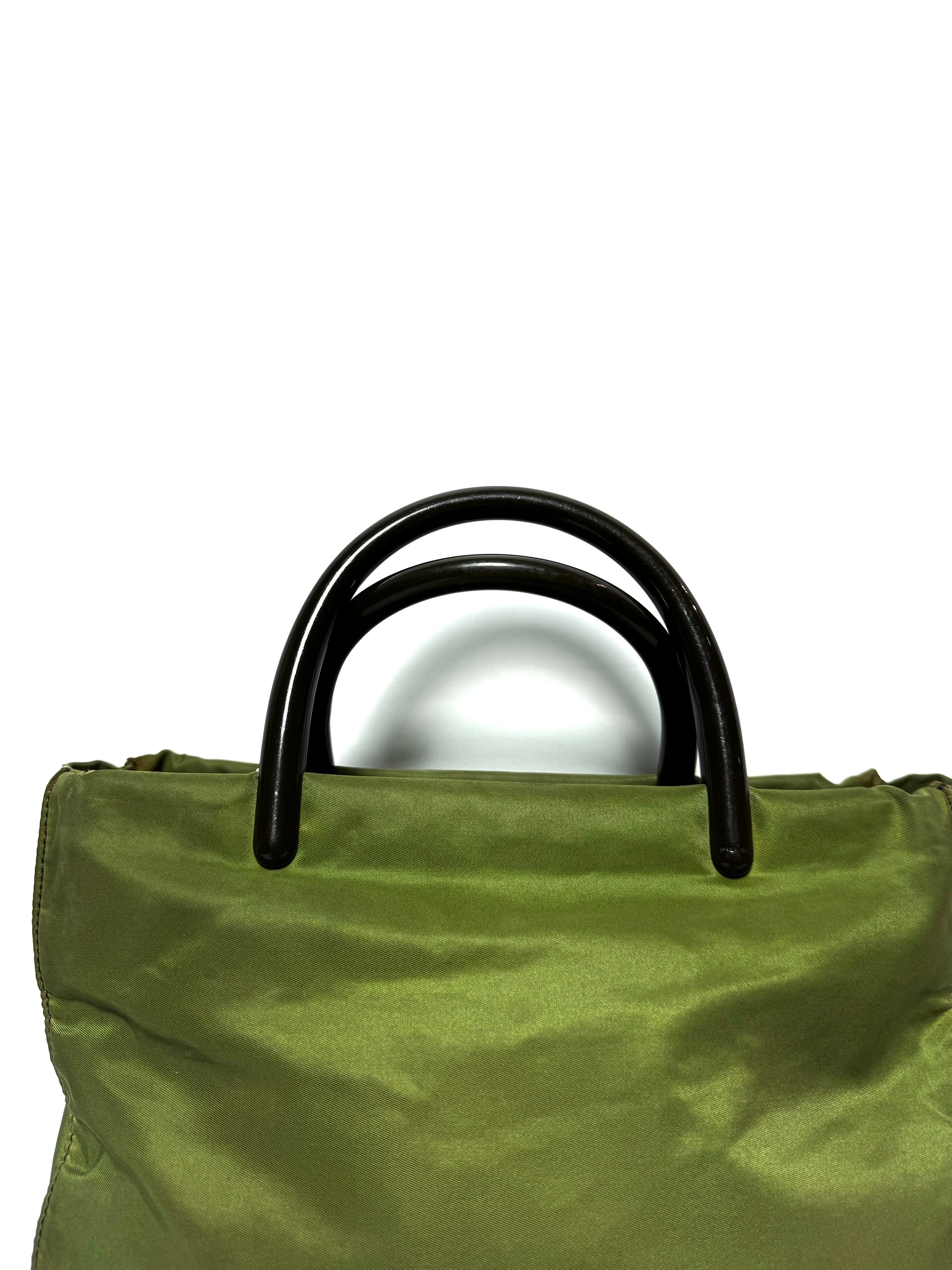 PRADA Vintage Green Tote Bag
