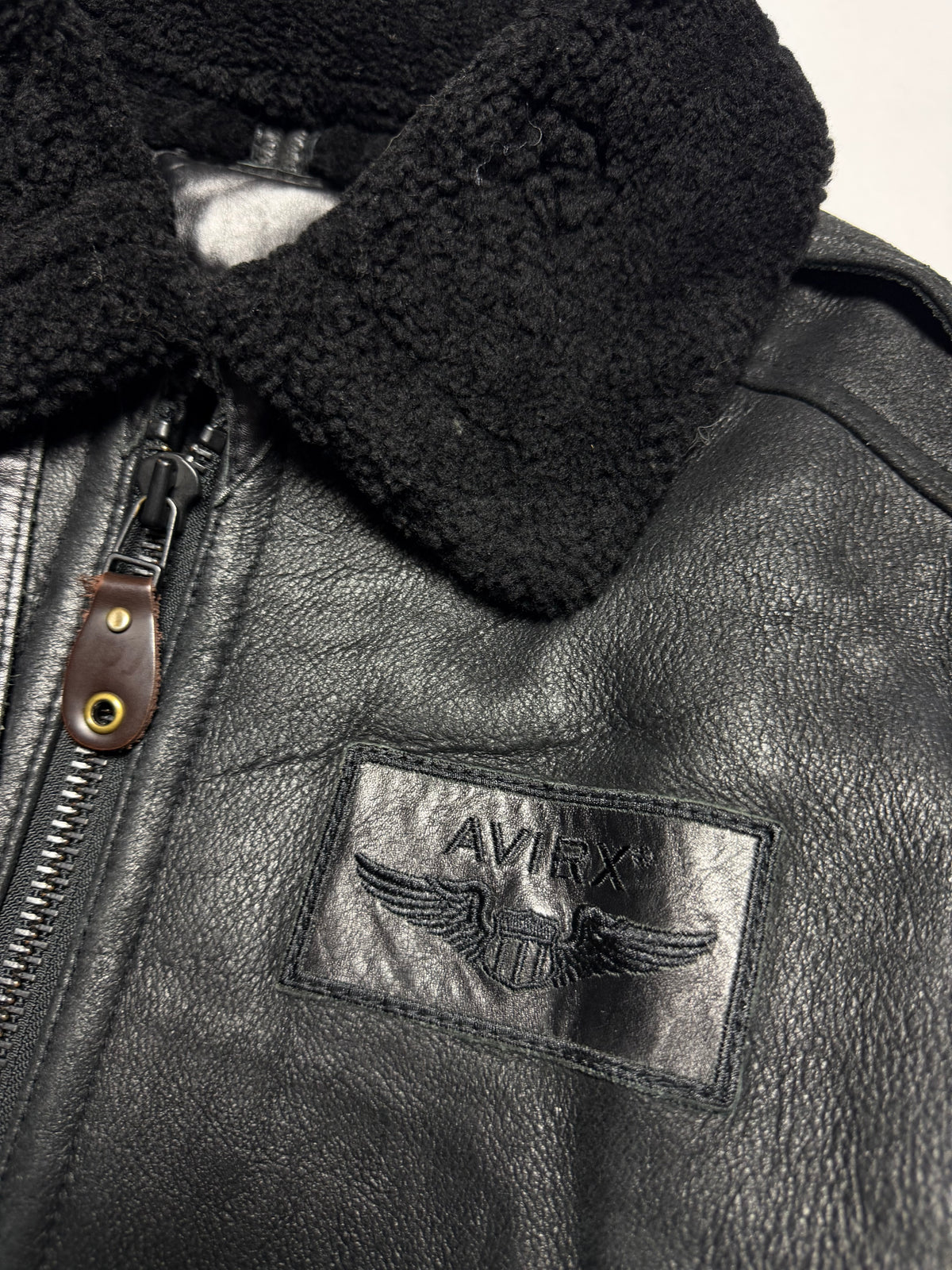 Avirex Type B-6 Patched Black Flight Jacket