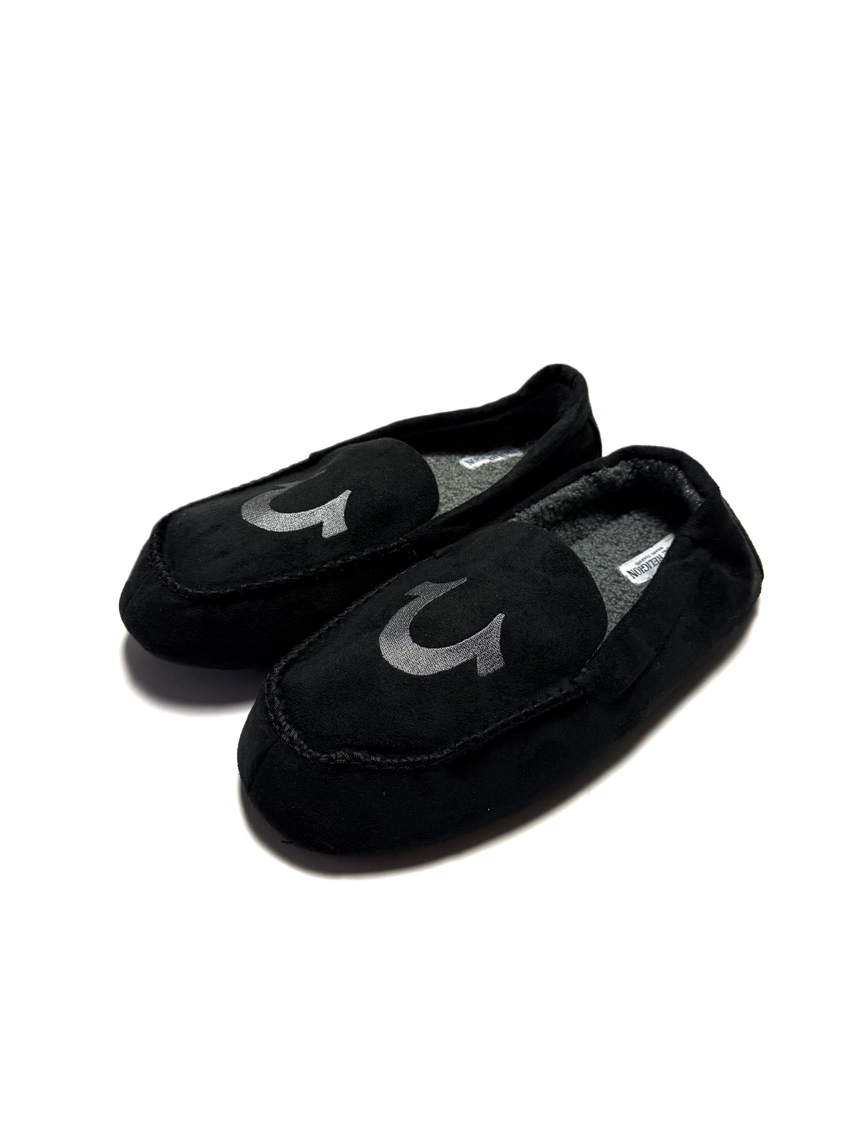 True Religion Men's Black Moccasin Slippers