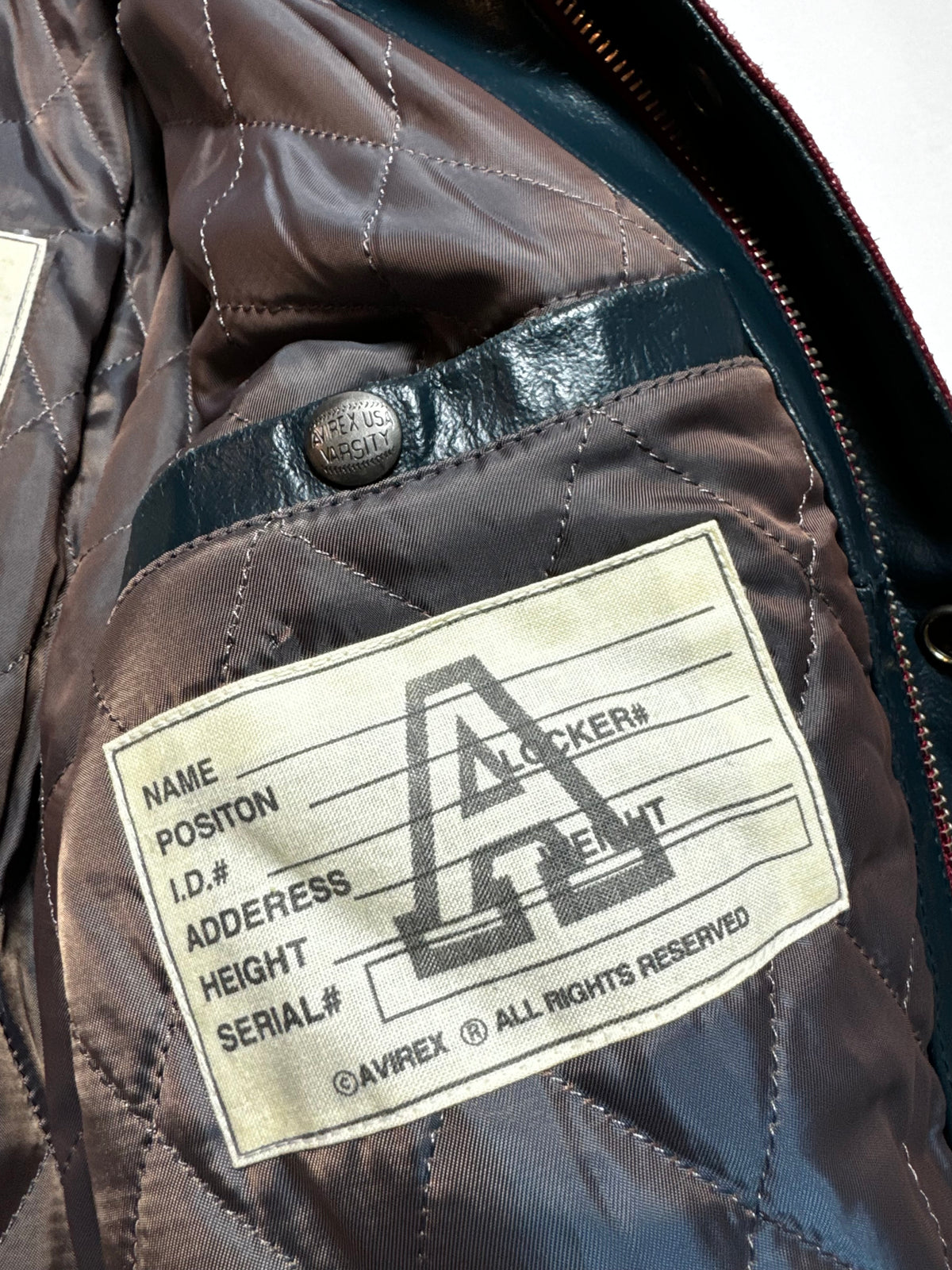 Avirex 90s Atanlantic Hockey League All Star Varisty Black Leather Jacket