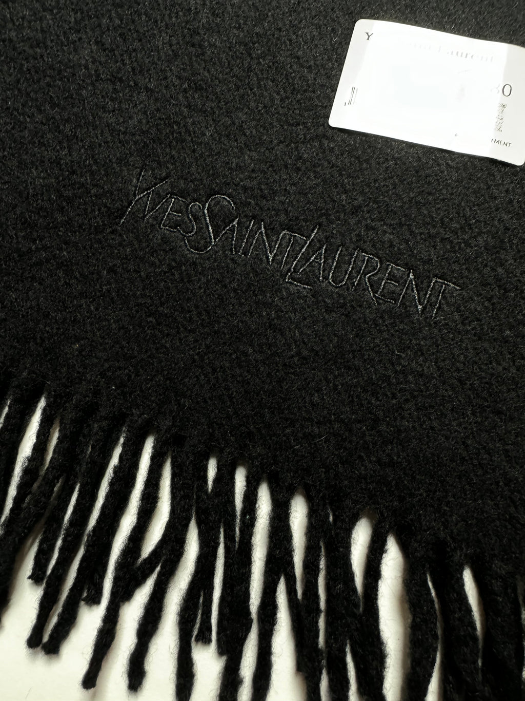 Saint Laurent YSL Vintage Black Scarf